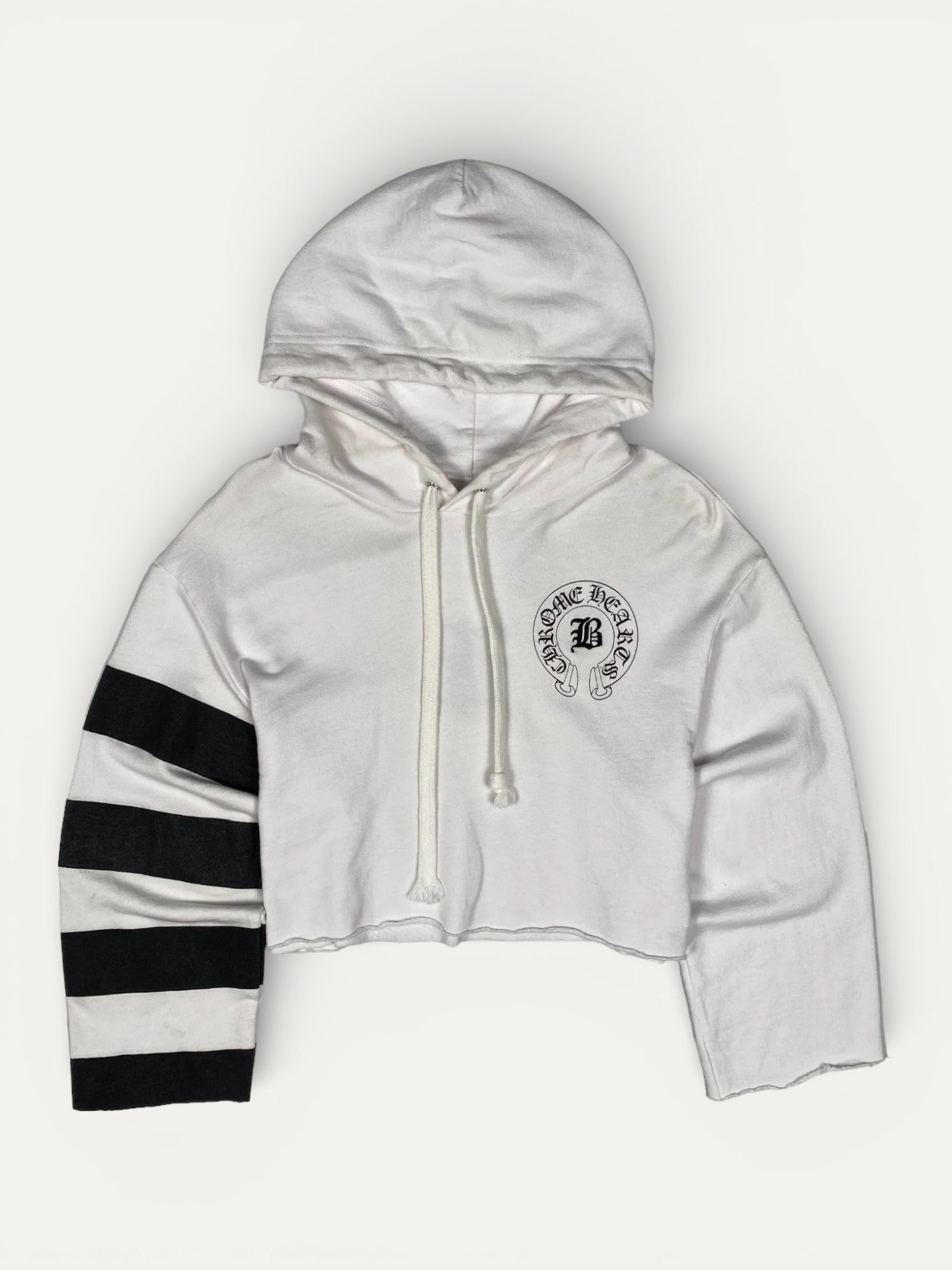 Chrome Hearts Bella Hadid White Cropped Hoodie