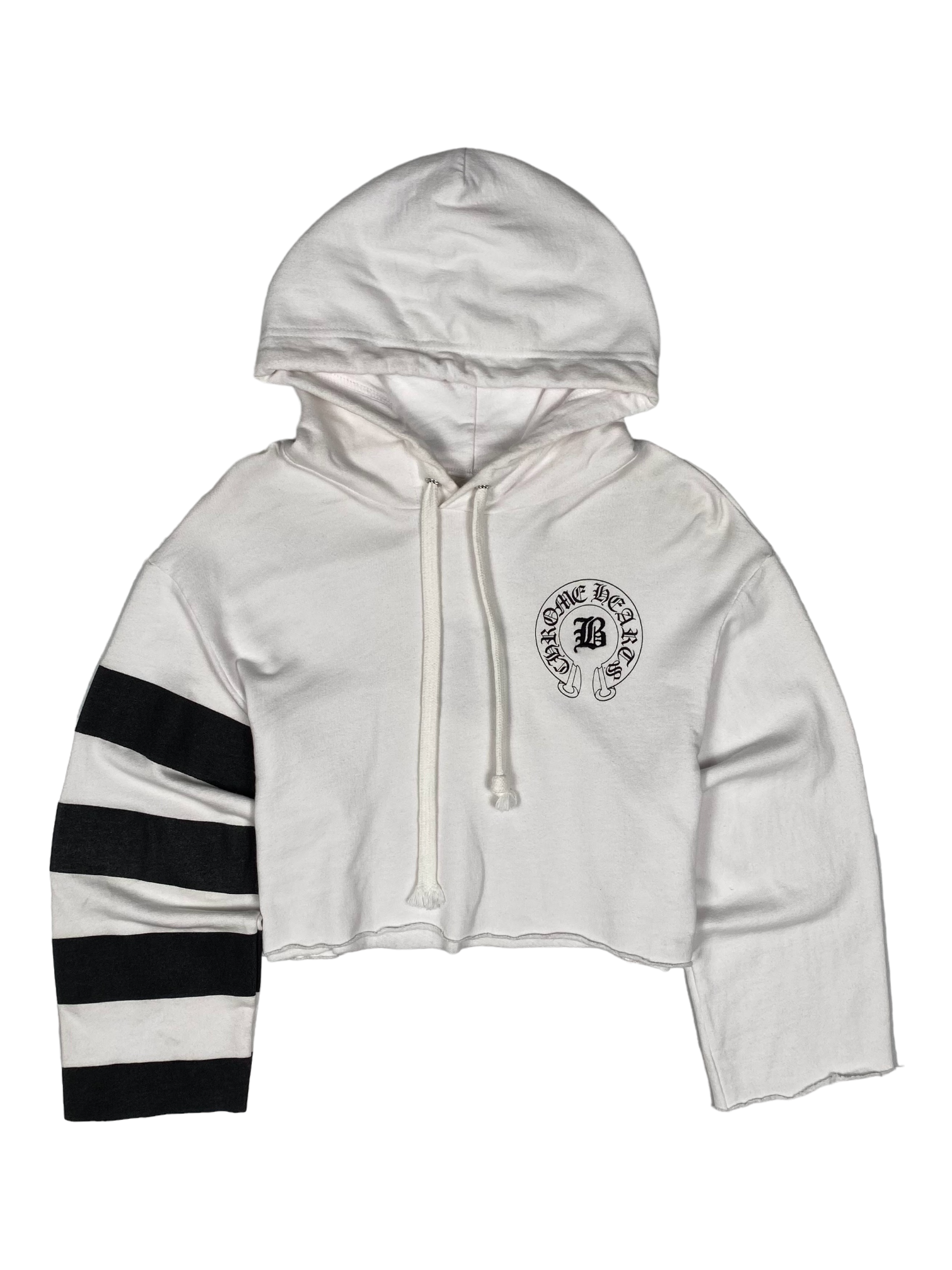 Chrome Hearts Bella Hadid White Cropped Hoodie