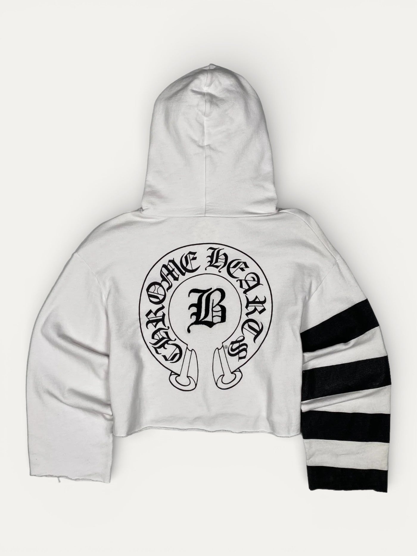 Chrome Hearts Bella Hadid White Cropped Hoodie