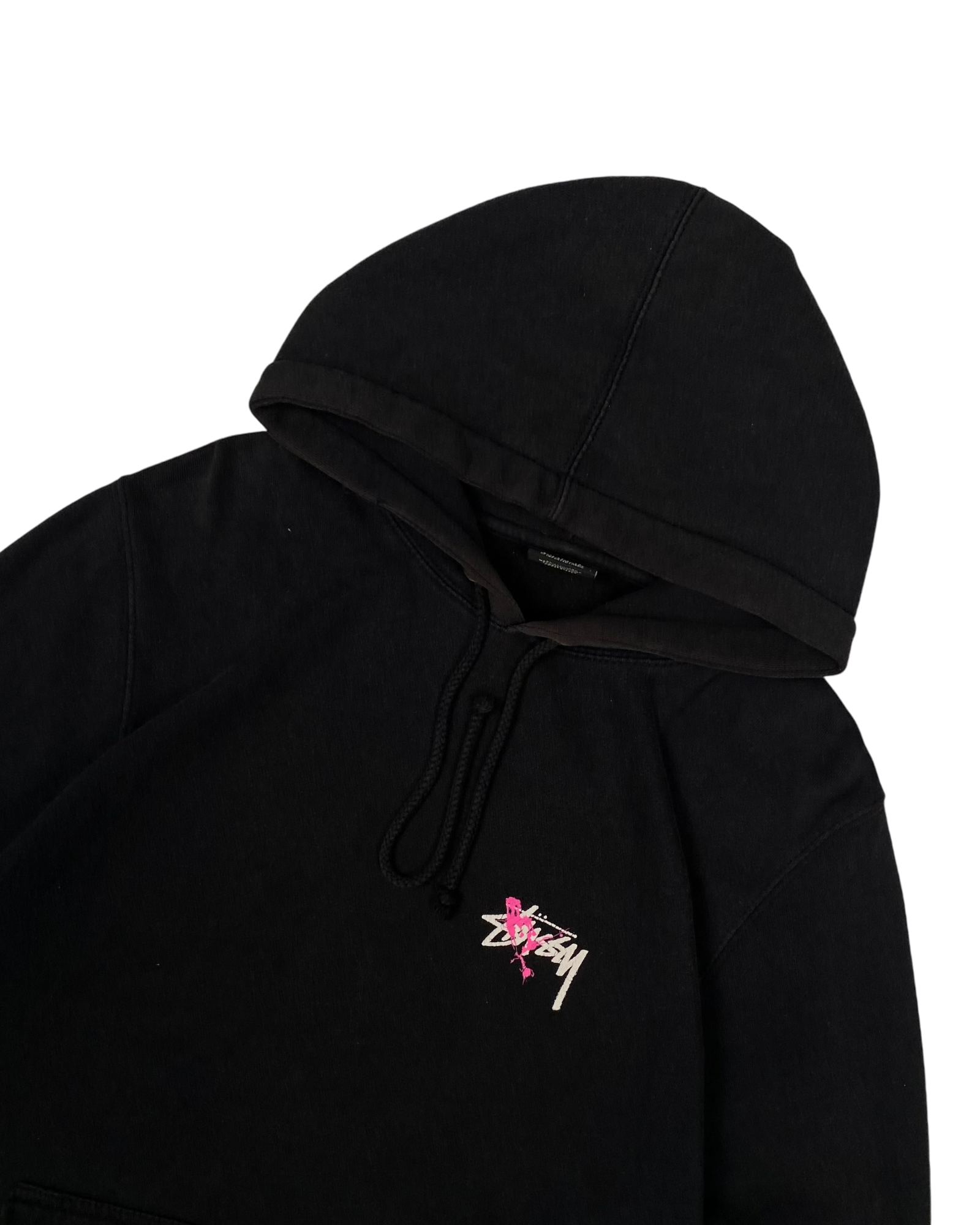 Stussy Black Pink Graffiti Logo Hoodie