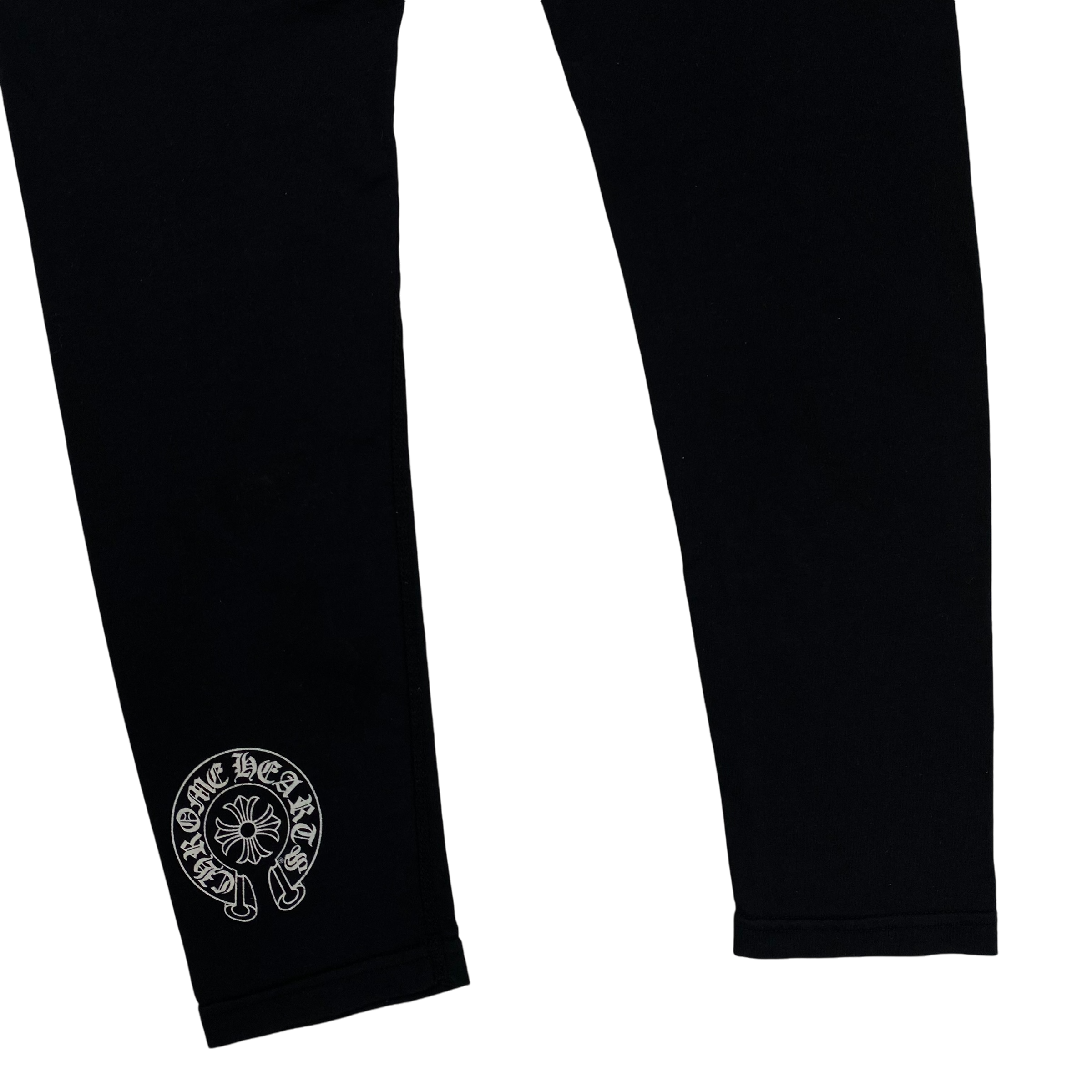 Chrome Hearts Black Horseshoe Leggings