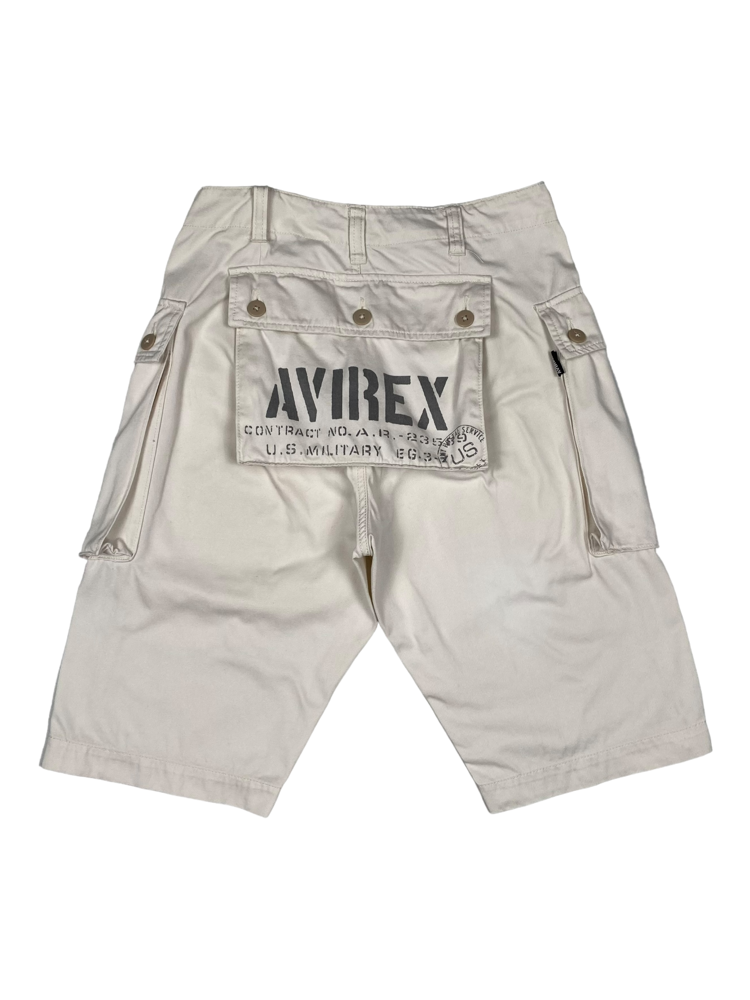 Avirex White Cargo Jorts