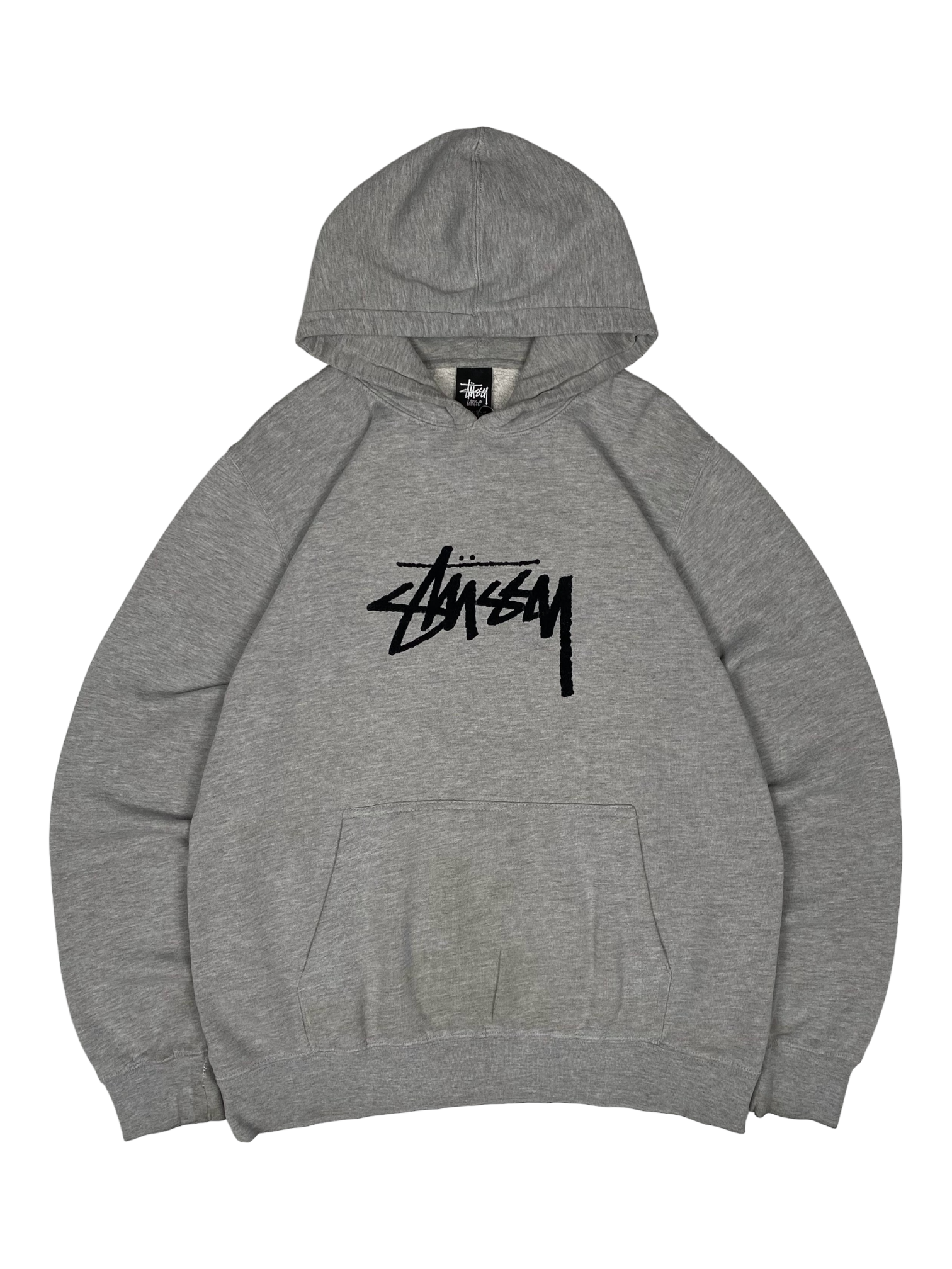 Stussy Grey Logo Hoodie