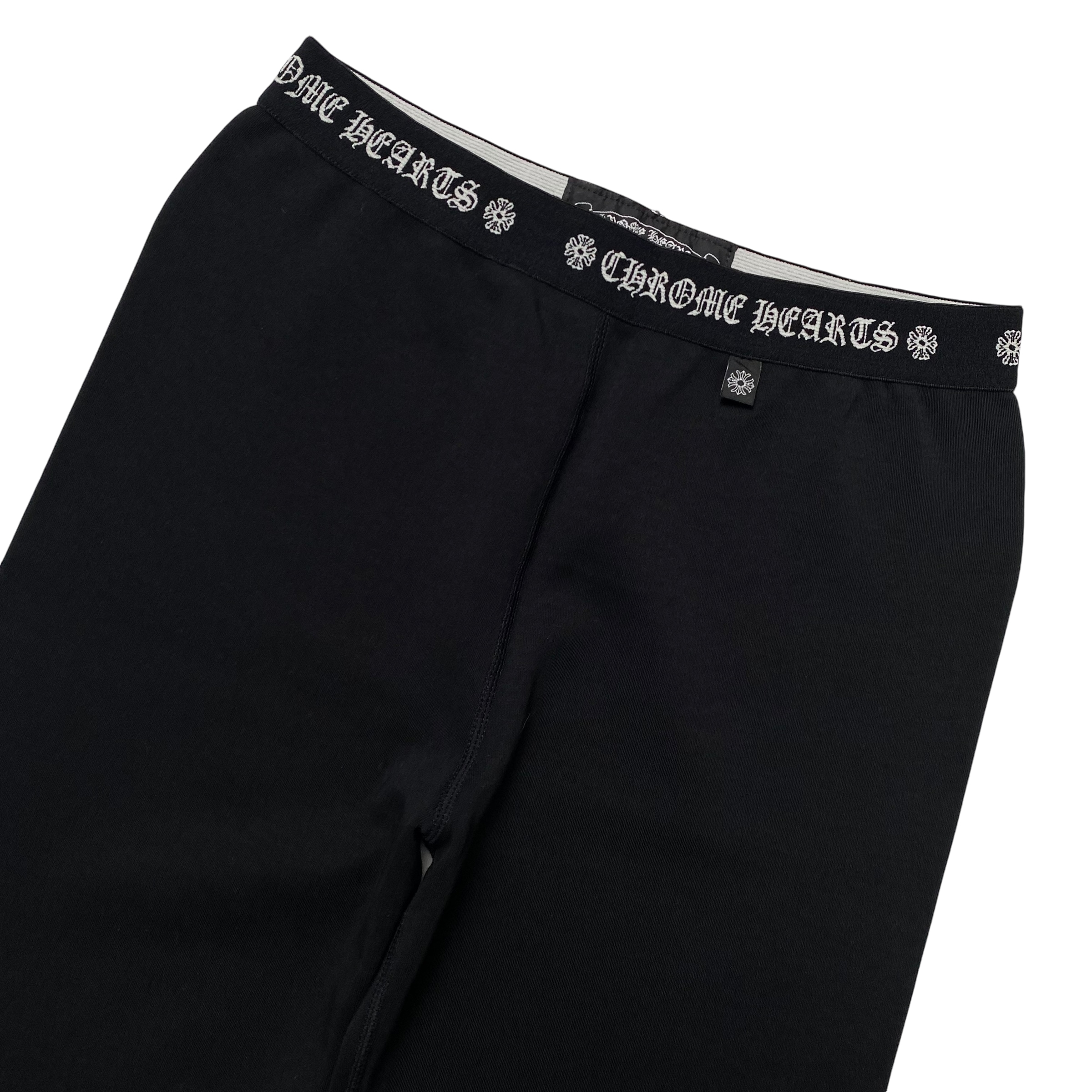 Chrome Hearts Black Spellout Logo Leggings