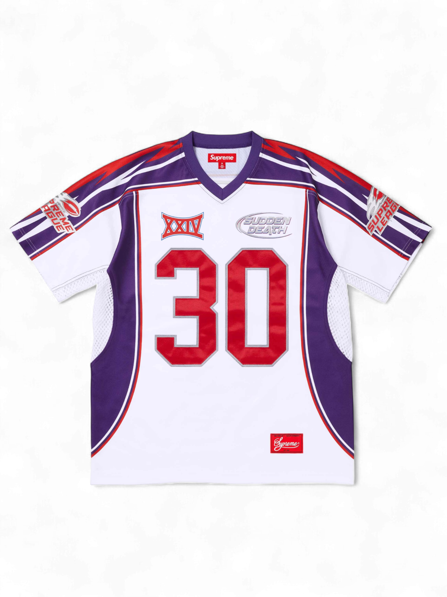 Supreme Sudden Death Purple Red Football Jersey