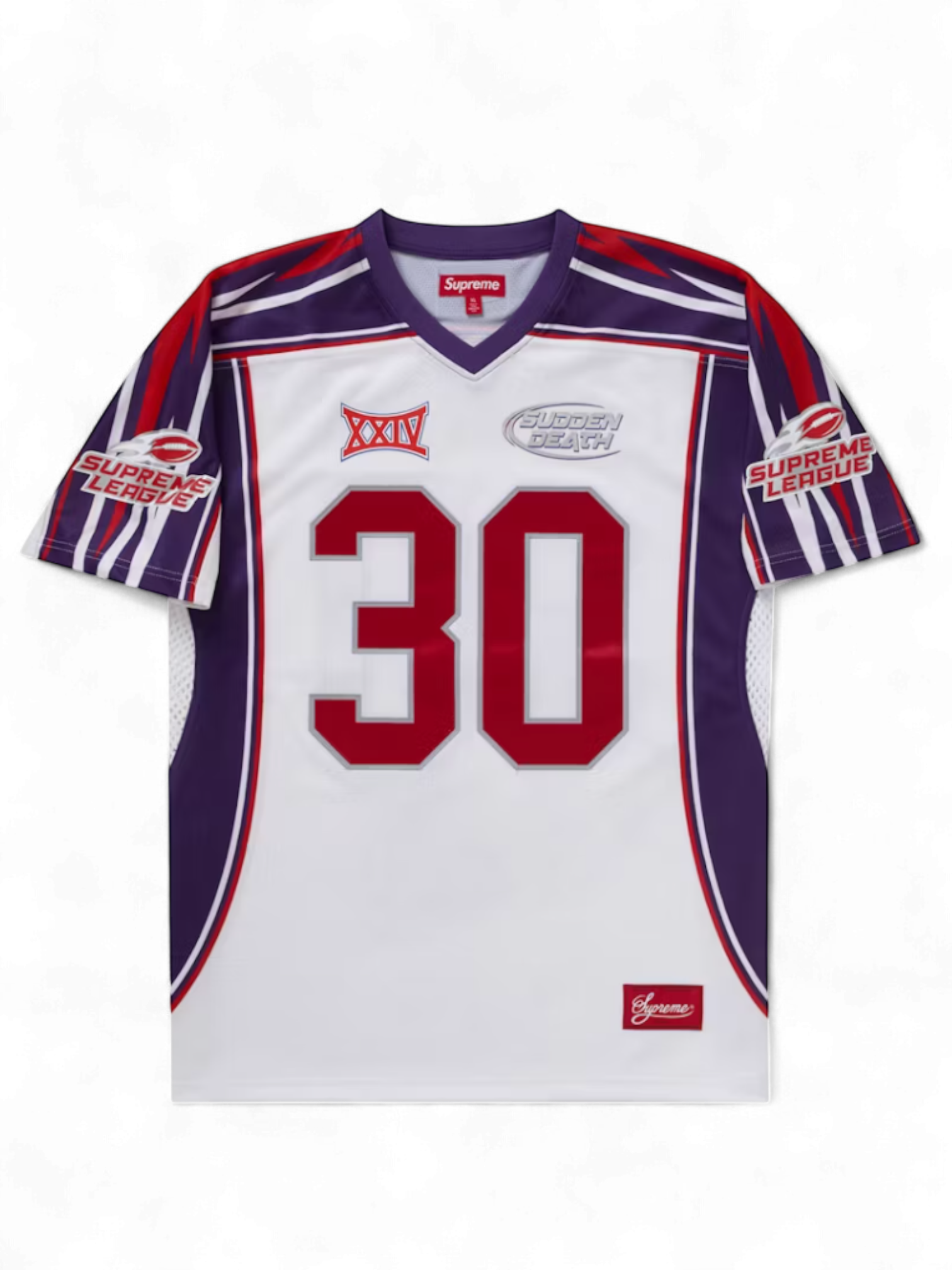 Supreme Sudden Death Purple Red Football Jersey