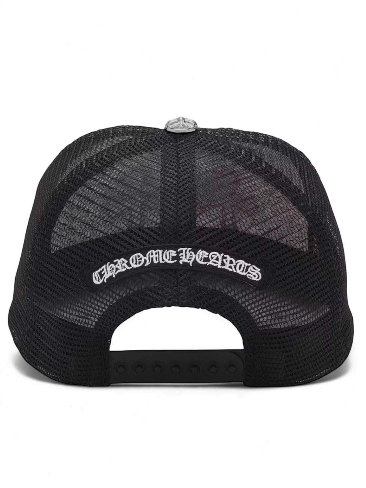 Chrome Hearts Red White Blue Leather Cemetery Cross Patch Cap