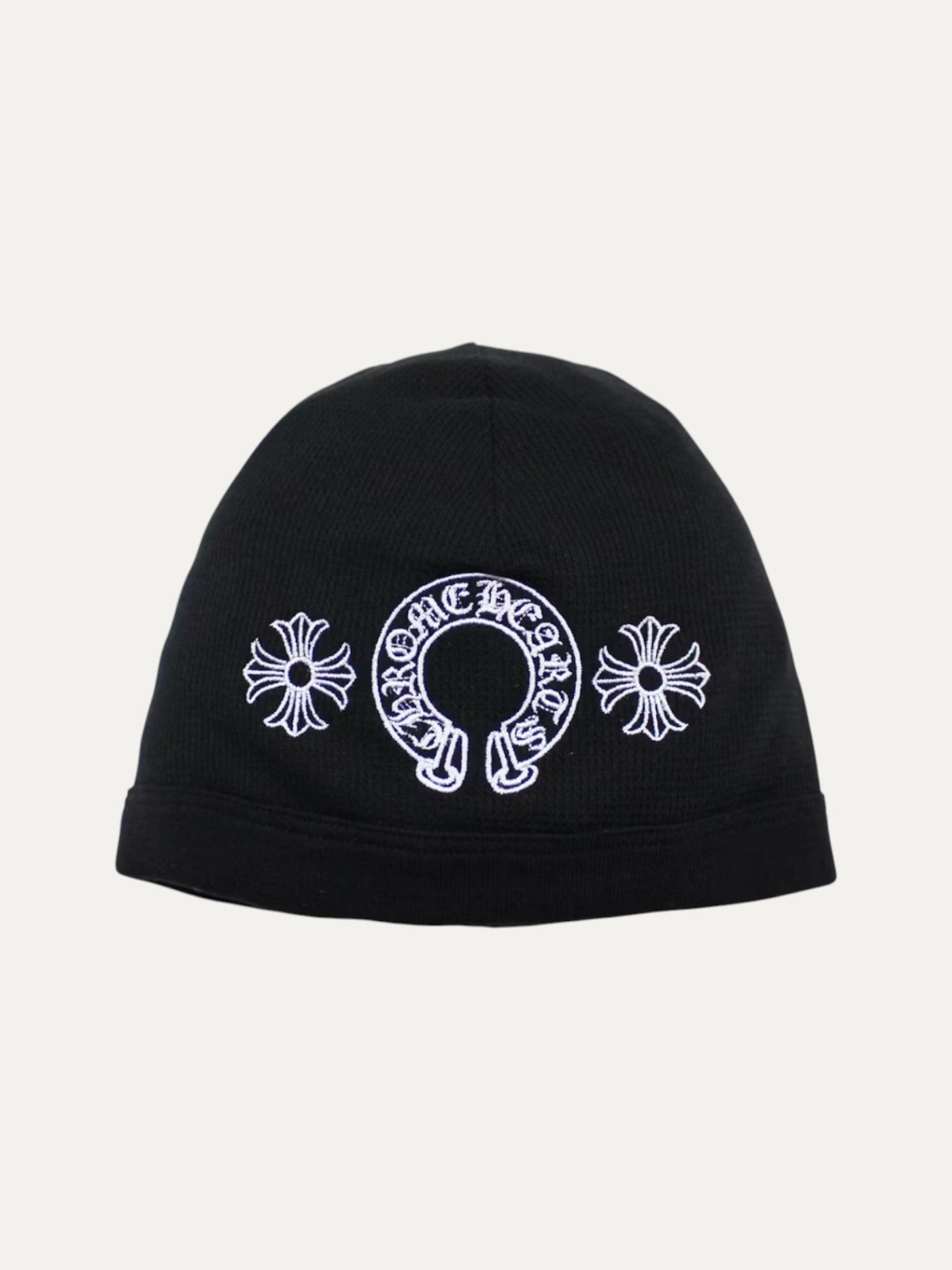 Chrome Hearts Black Horseshoe Skull Cap Beanie