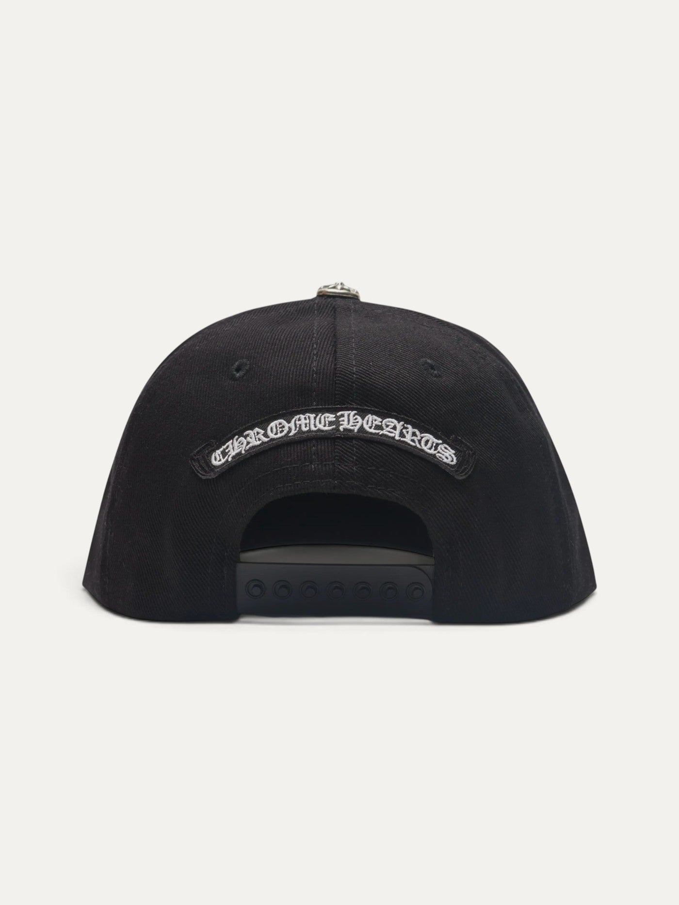 Chrome Hearts Black Scroll Logo Cap