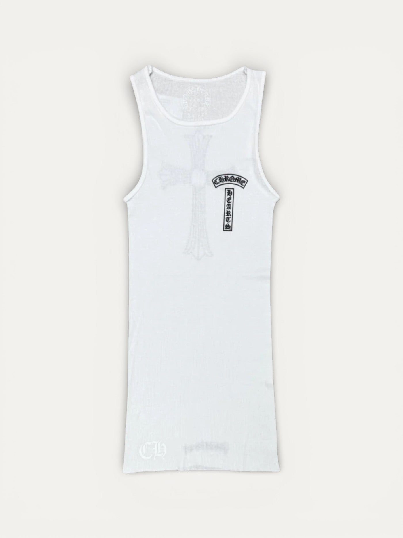 Chrome Hearts T-Bar Cross Tank Top White