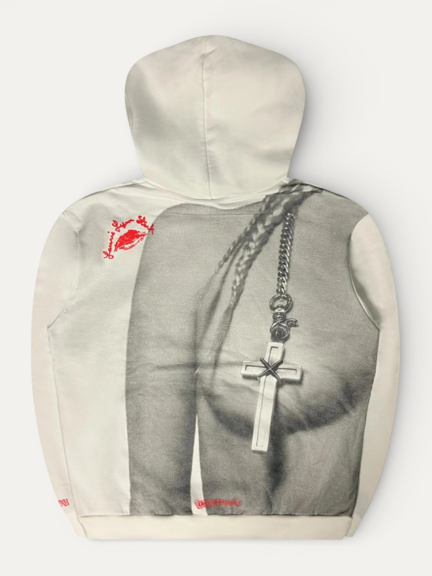 Chrome Hearts Laurie Lynn Stark Signature Stamp White Hoodie