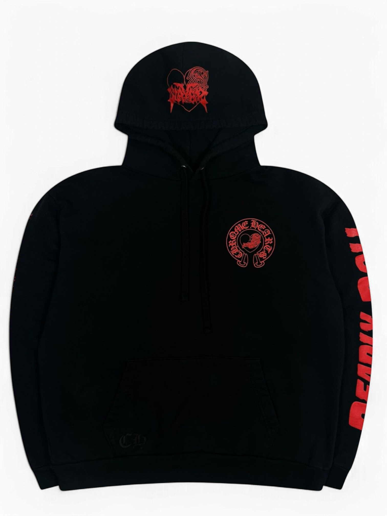 Chrome Hearts Deadly Doll Black Red Hoodie