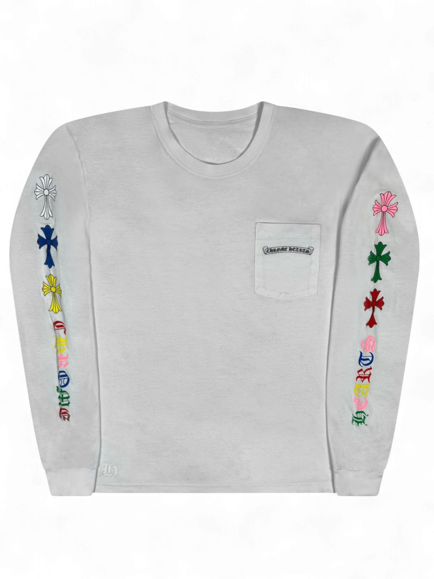 Chrome Hearts White Multi Color Cross Longsleeve