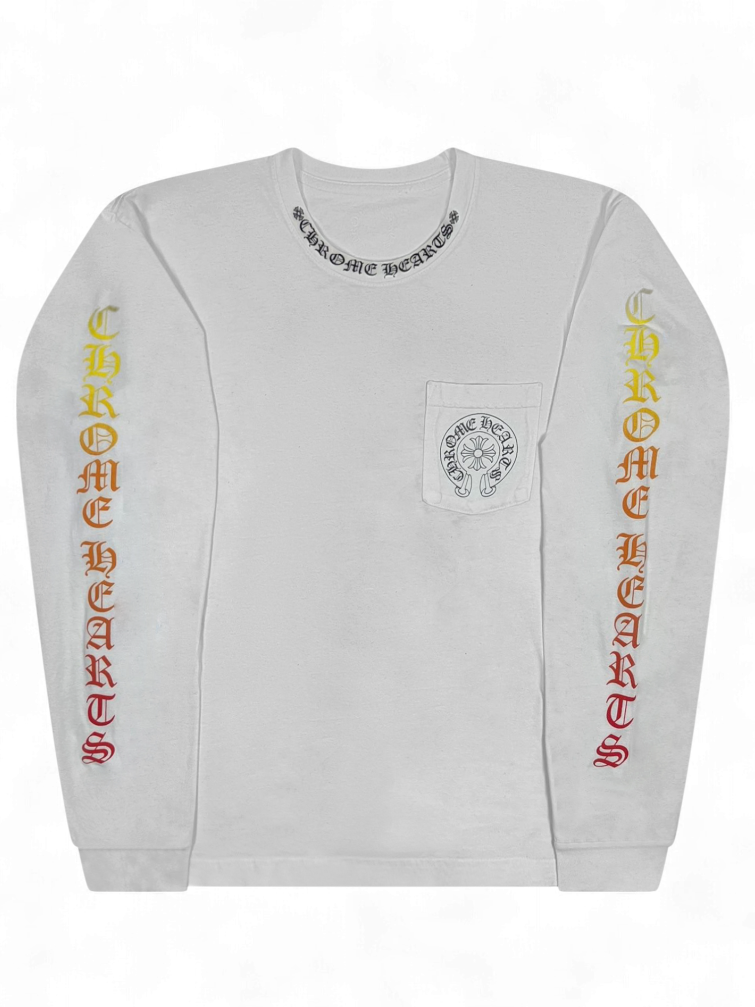 Chrome Hearts White Gradient Horseshoe Longsleeve