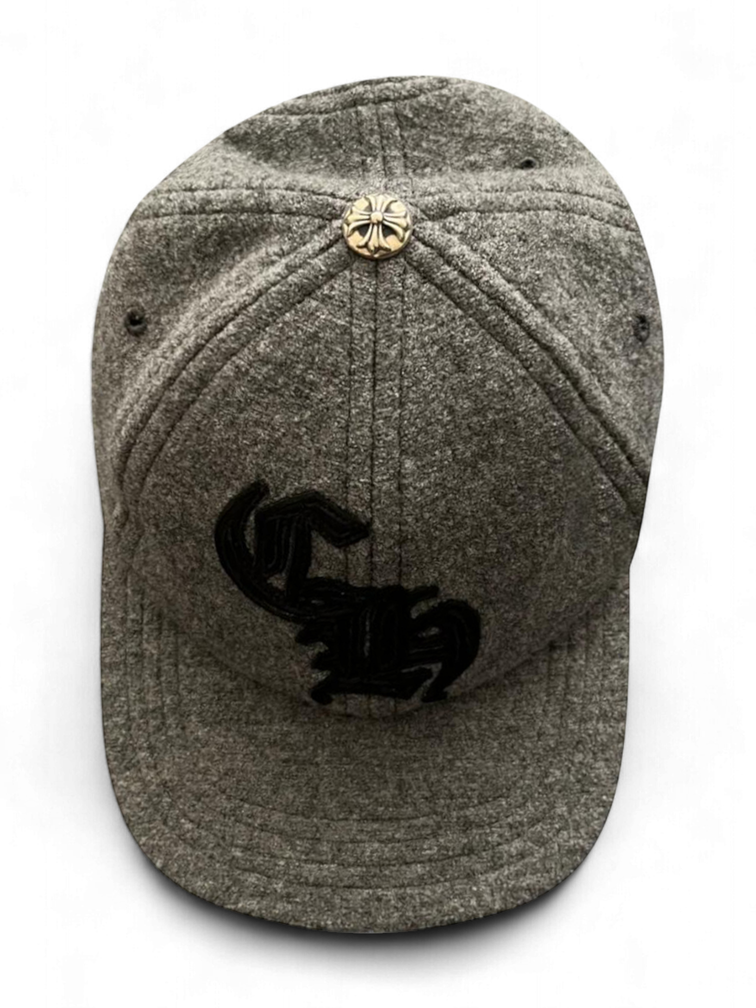 Chrome Hearts Grey Wool CH Logo Cap