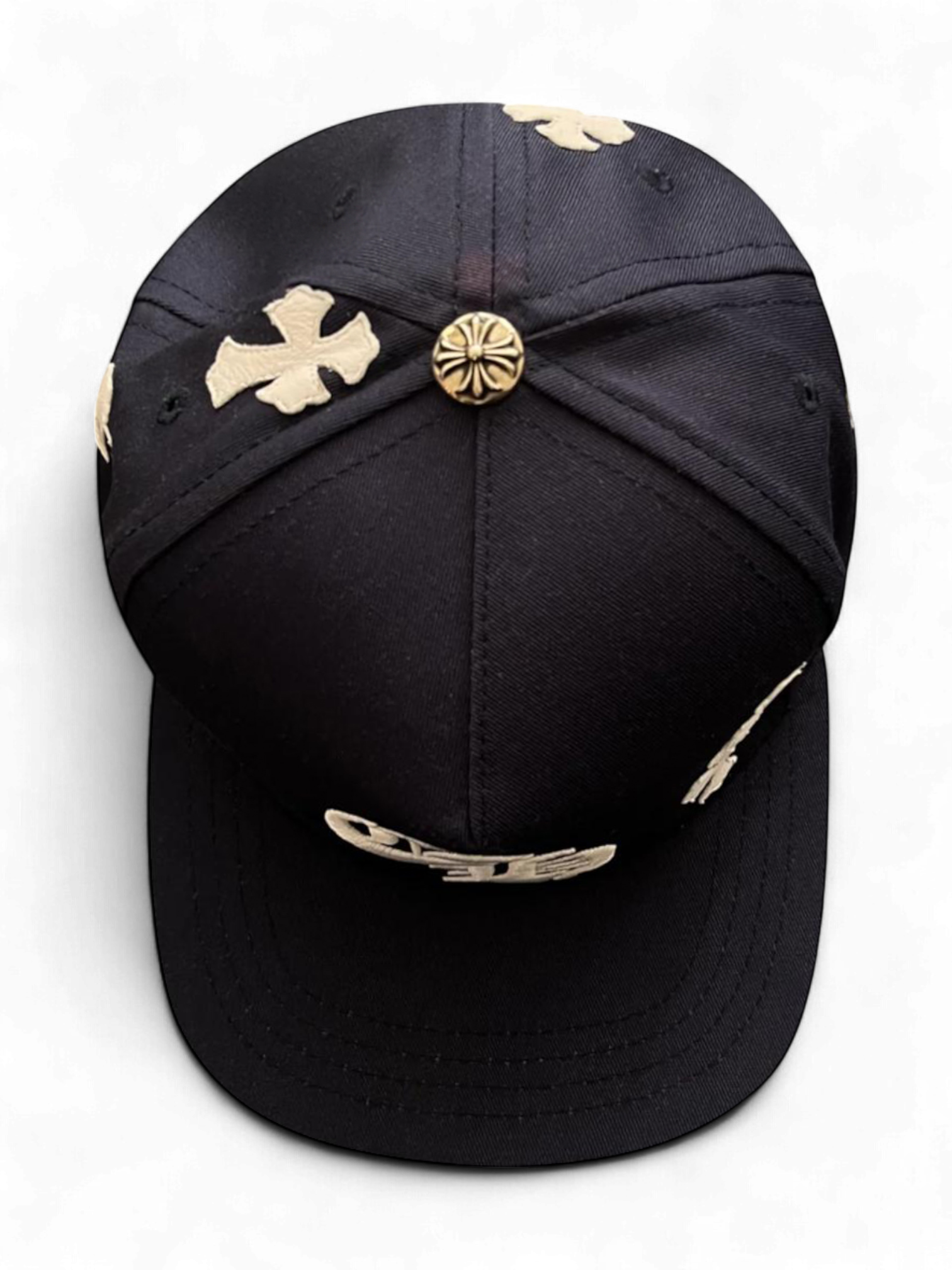 Chrome Hearts Navy Cross Patch Baseball Cap
