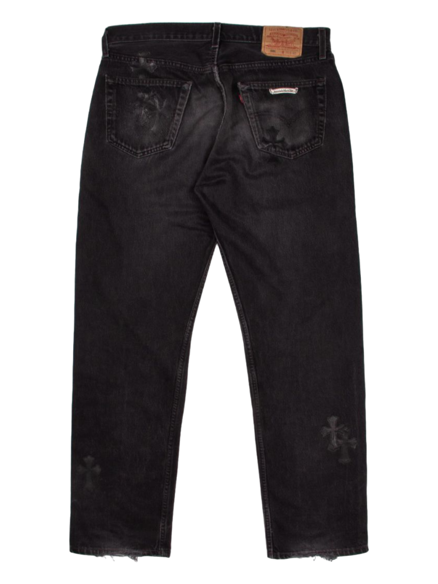 Chrome Hearts Black Cross Patch Black Levi’s Denim Jeans