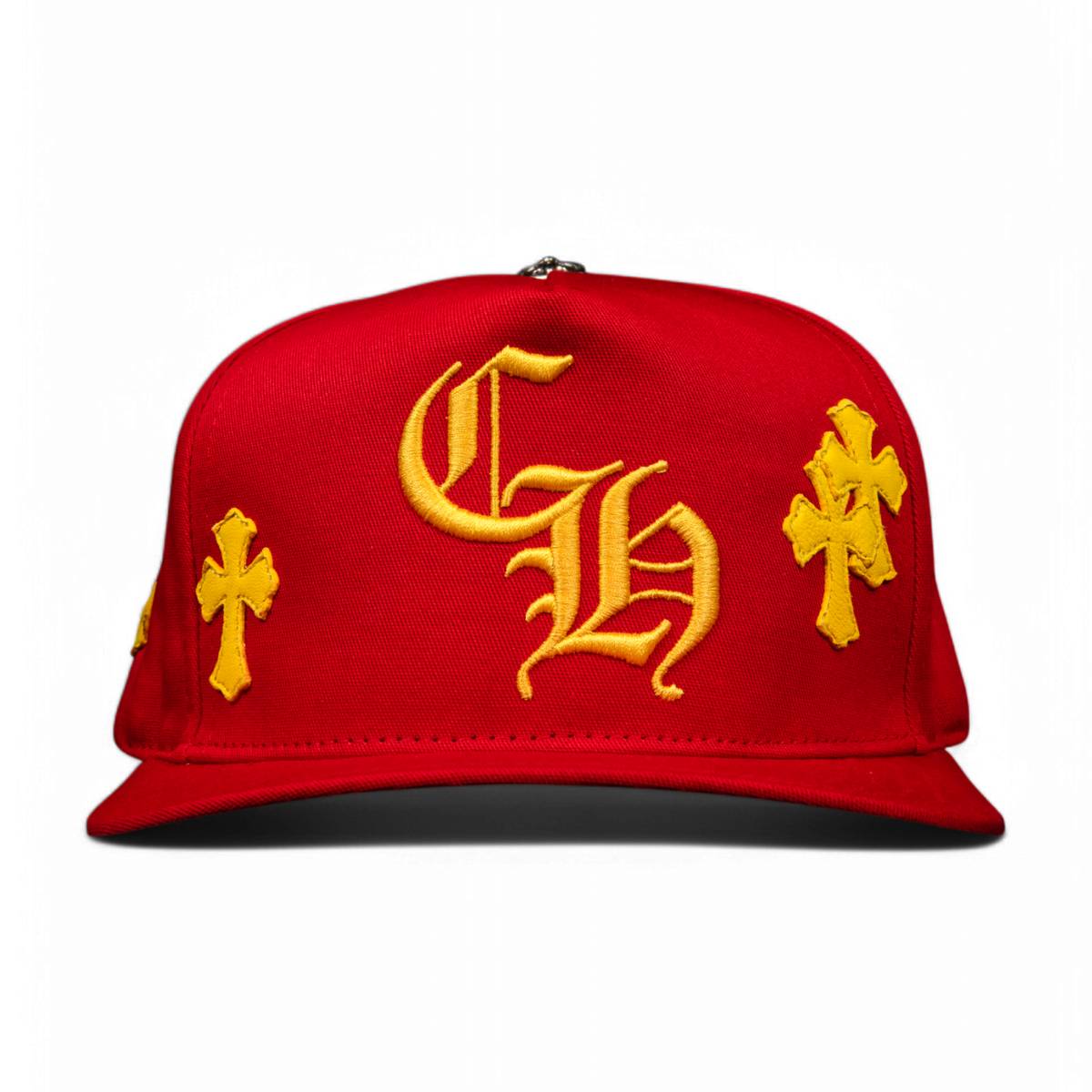 Chrome Hearts Red Yellow Cross Patch Baseball Cap