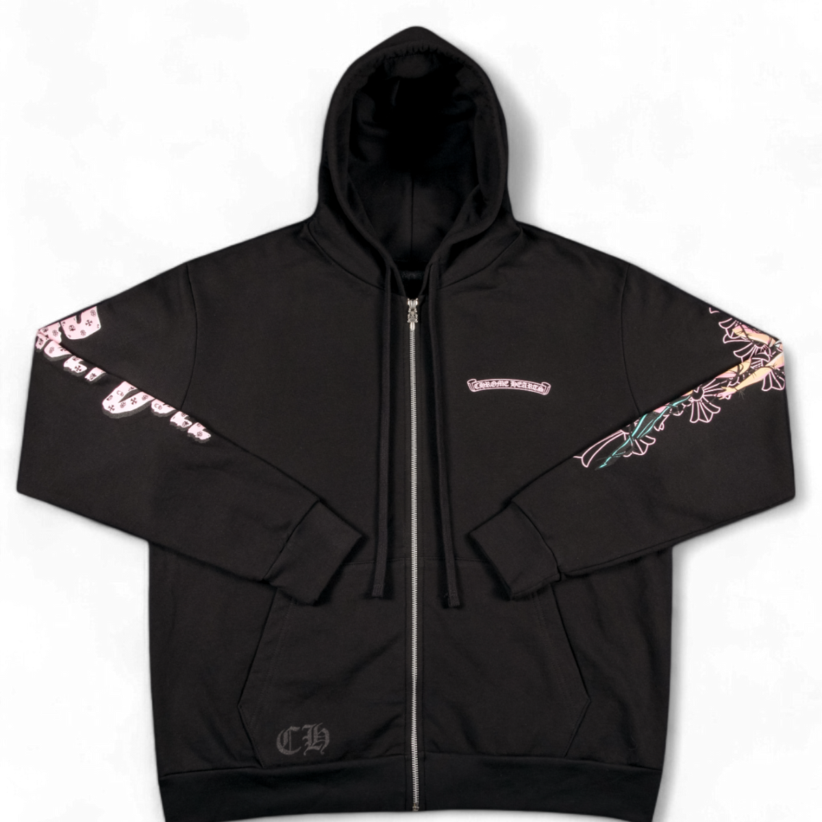 クロムハーツ★入手困難★FOTI ZIP Hooodie PINK Scroll Logo クロムハーツ☆入手困難☆FOTI ZIP Hooodie PINK Scroll Logo
