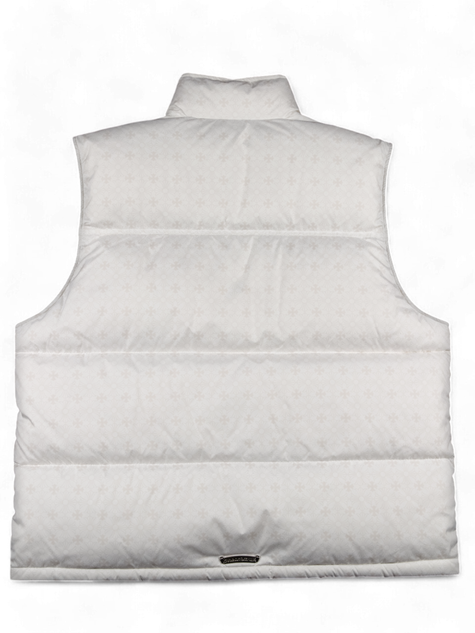 Chrome Hearts White Mini Plus Monogram Puffer Vest