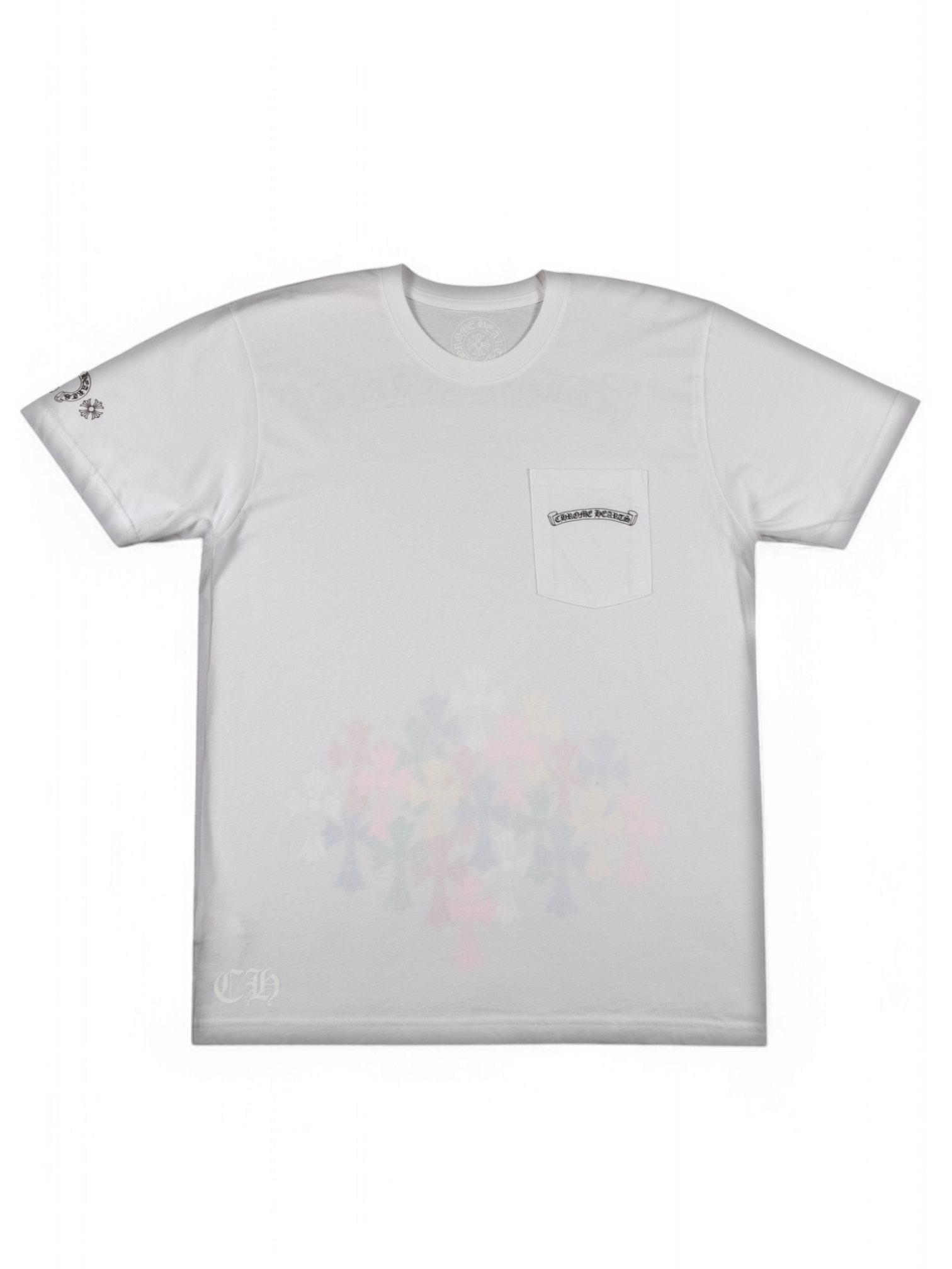 Chrome Hearts Multi Color Cross White Tee