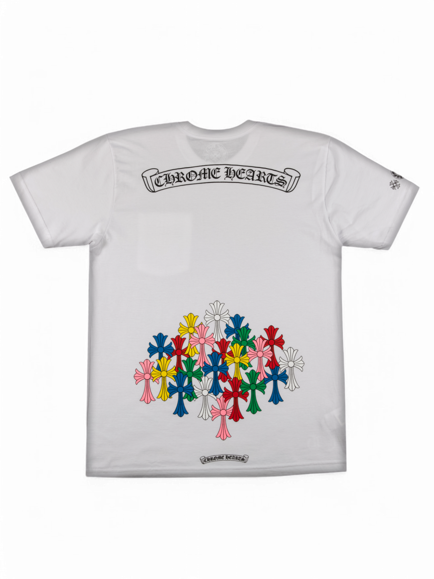 Chrome Hearts Multi Color Cross White Tee