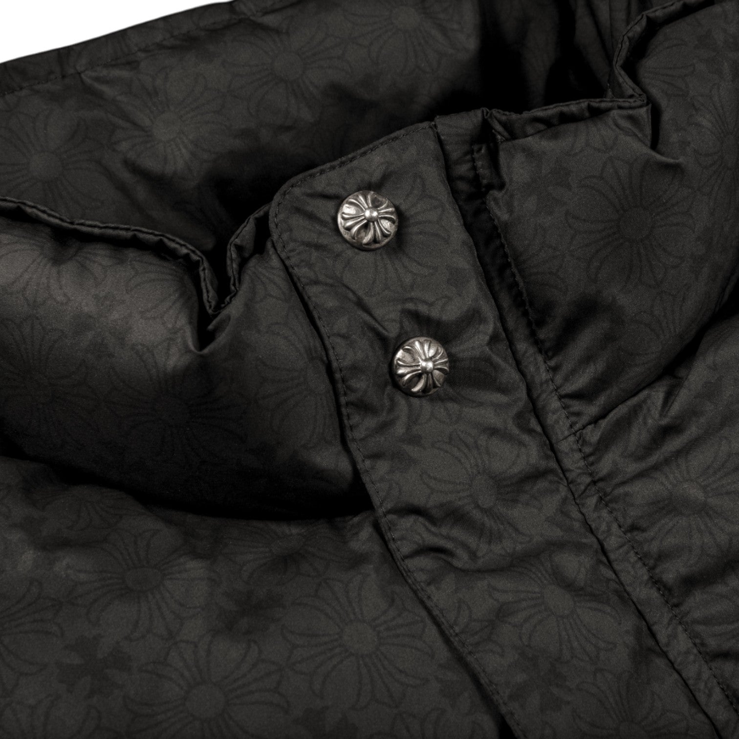 Chrome Hearts Black Mini Plus Monogram Puffer Down Jacket