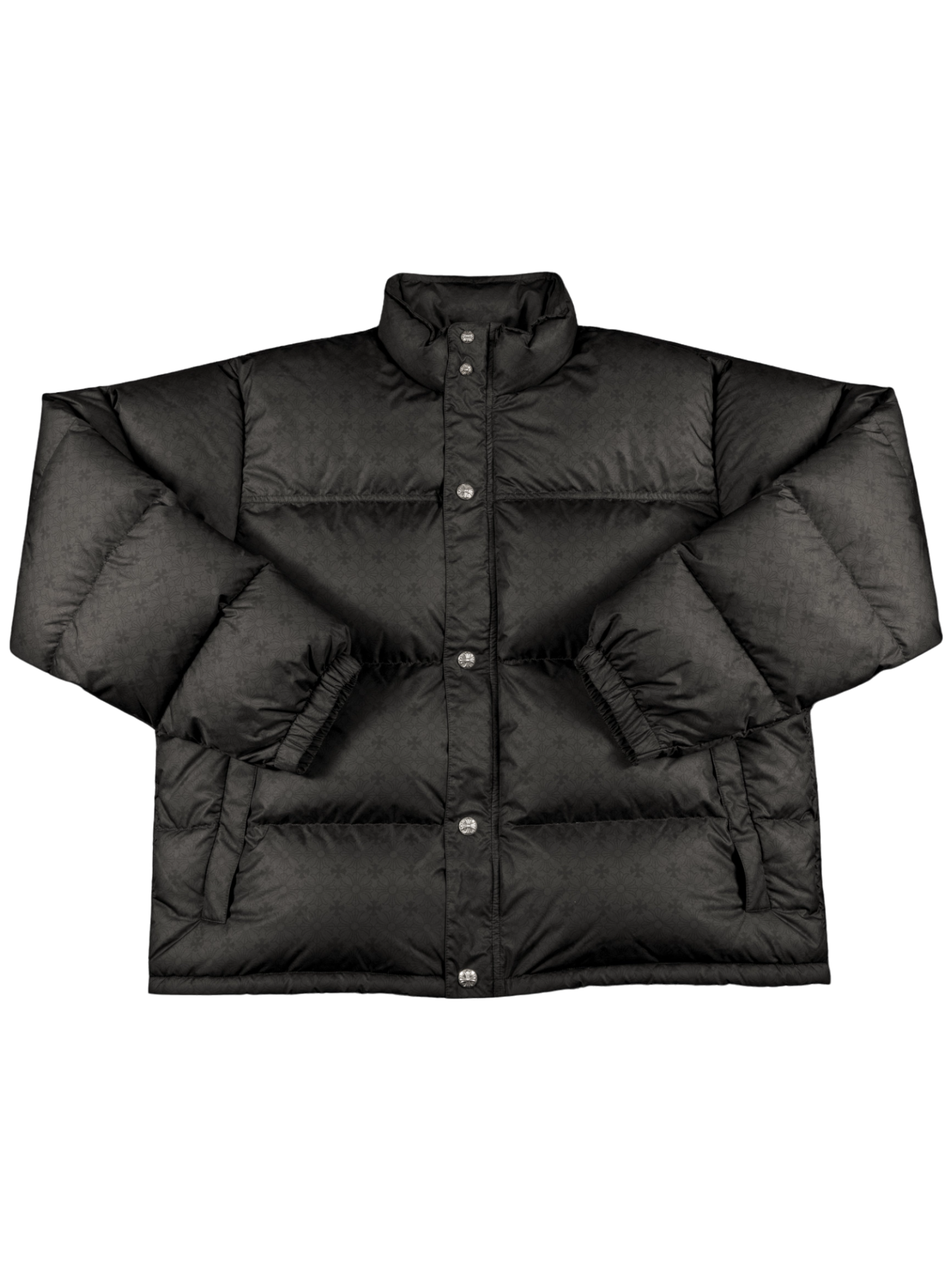 Chrome Hearts Black Tonal Monogram Puffer Jacket