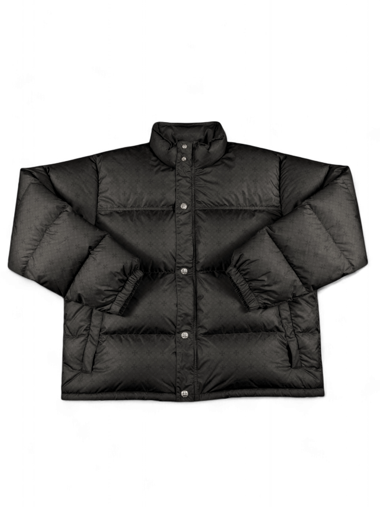 Chrome Hearts Black Mini Plus Monogram Puffer Down Jacket