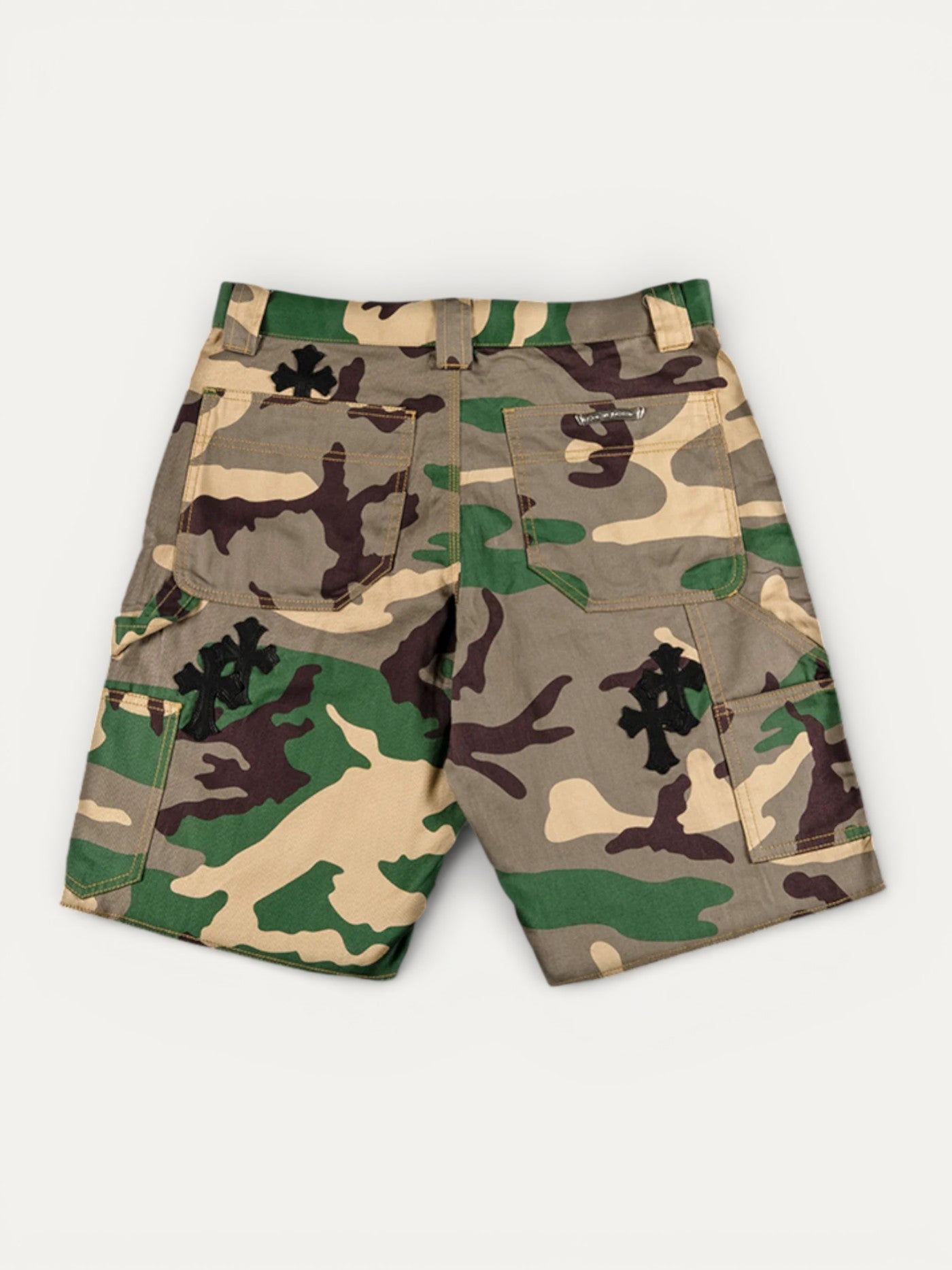 Chrome Hearts Matty Boy Cross Patch Sex Records Camo Cargo Shorts