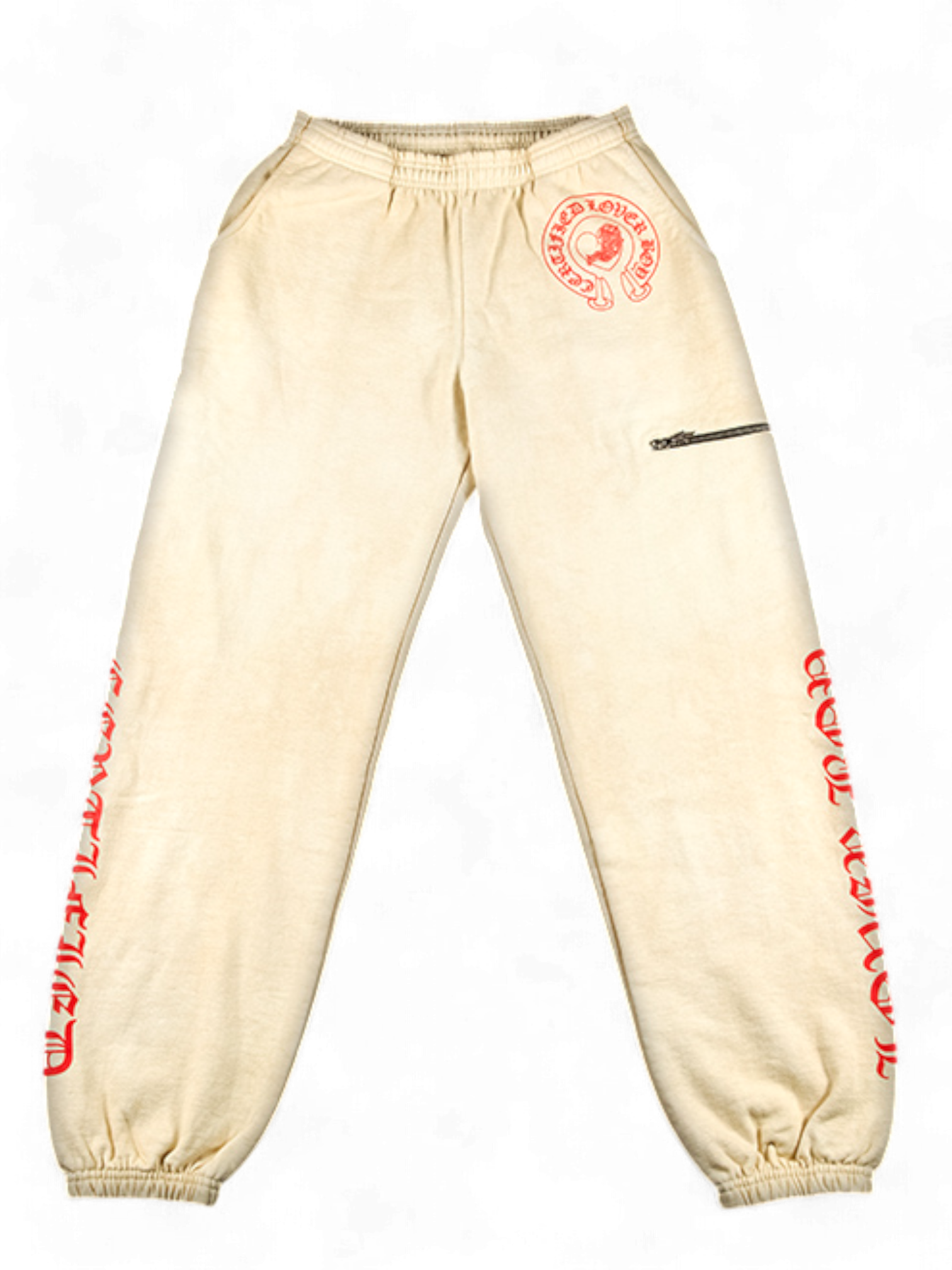 Chrome Hearts x Drake Certified Lover Boy Cream Sweatpants