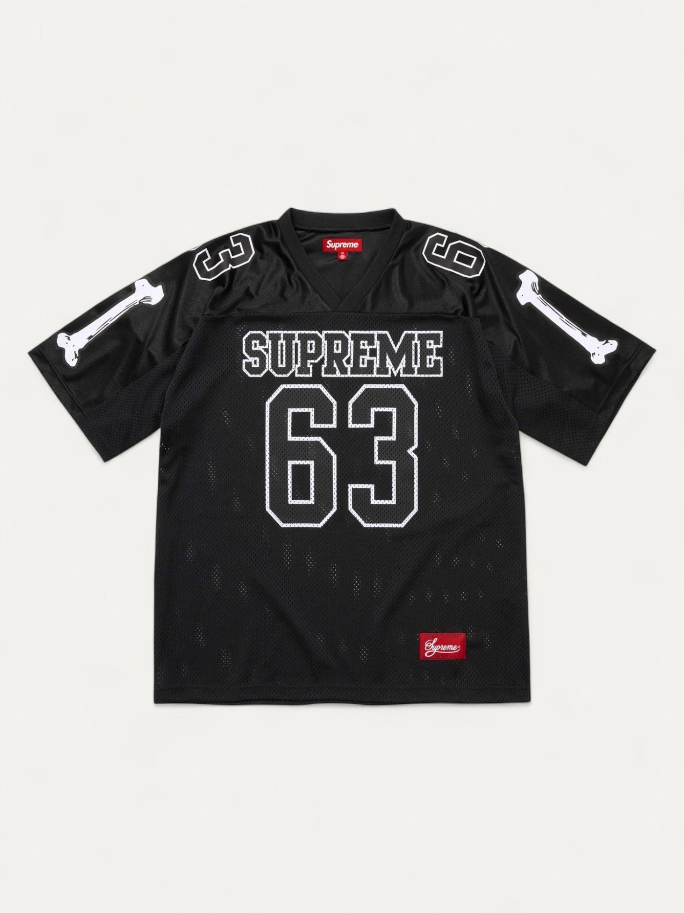 Supreme Black Bones Football Jersey