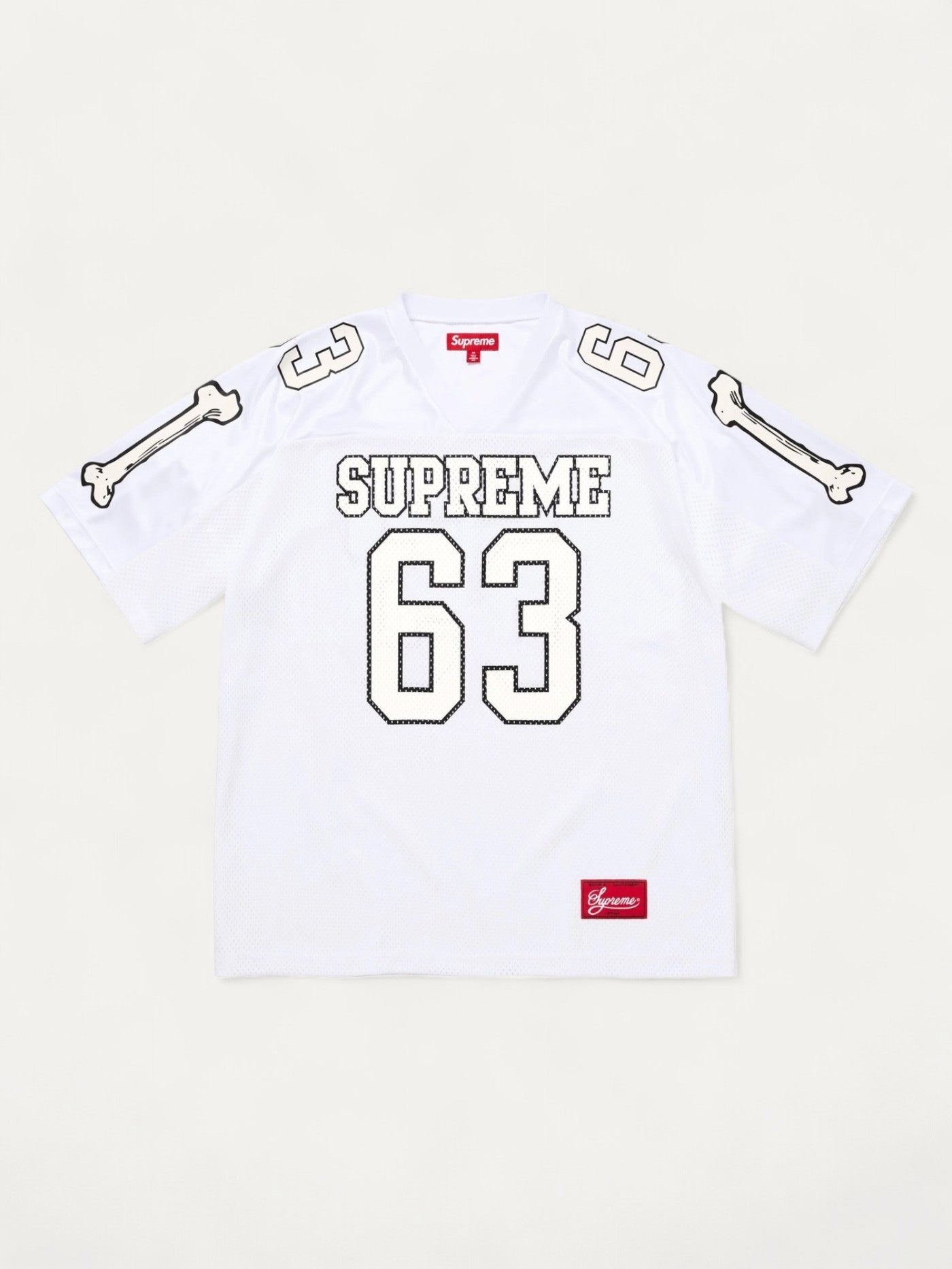 Supreme White Bones Football Jersey