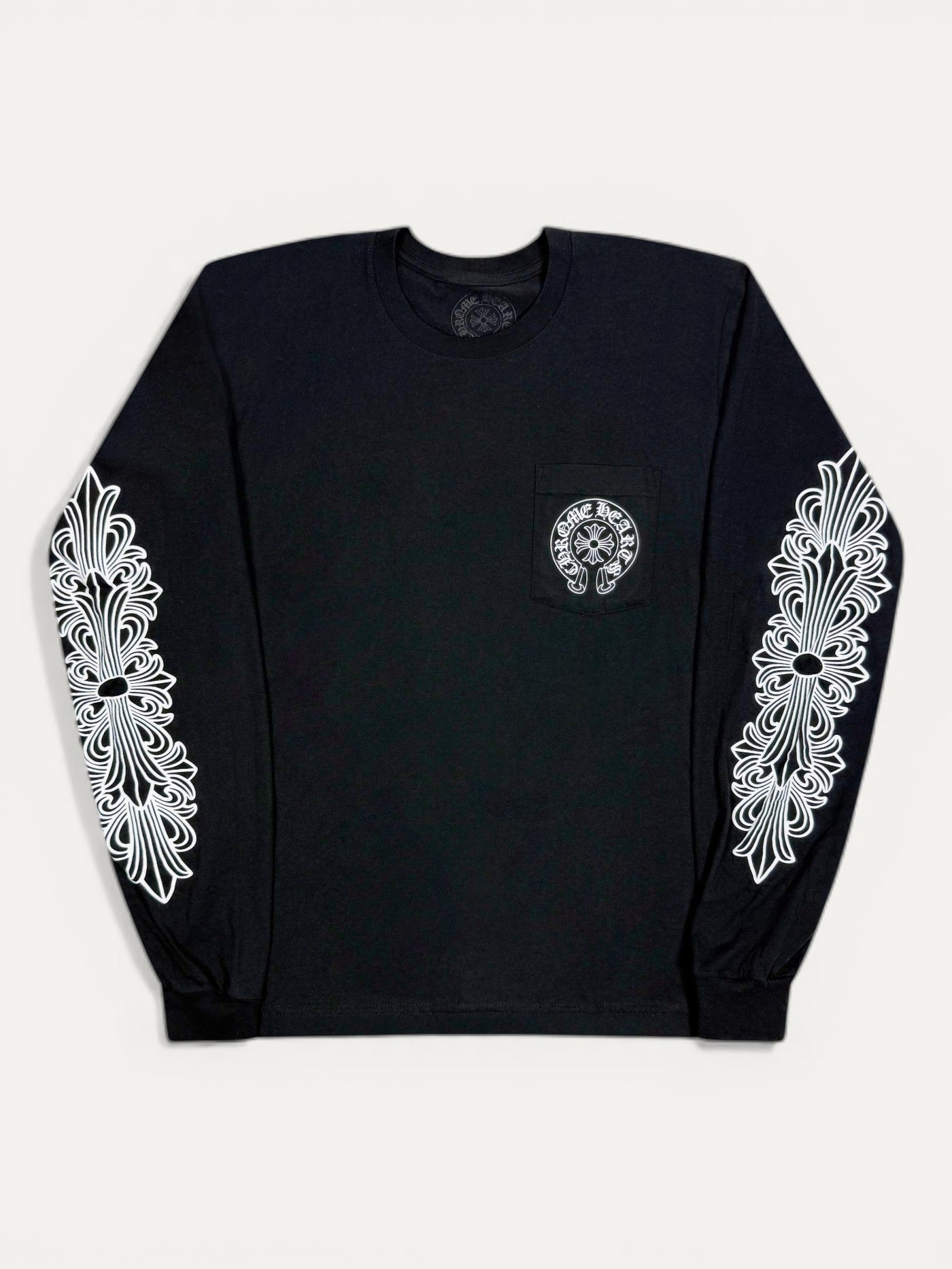 Chrome Hearts Miami Exclusive Black Horseshoe Longsleeve