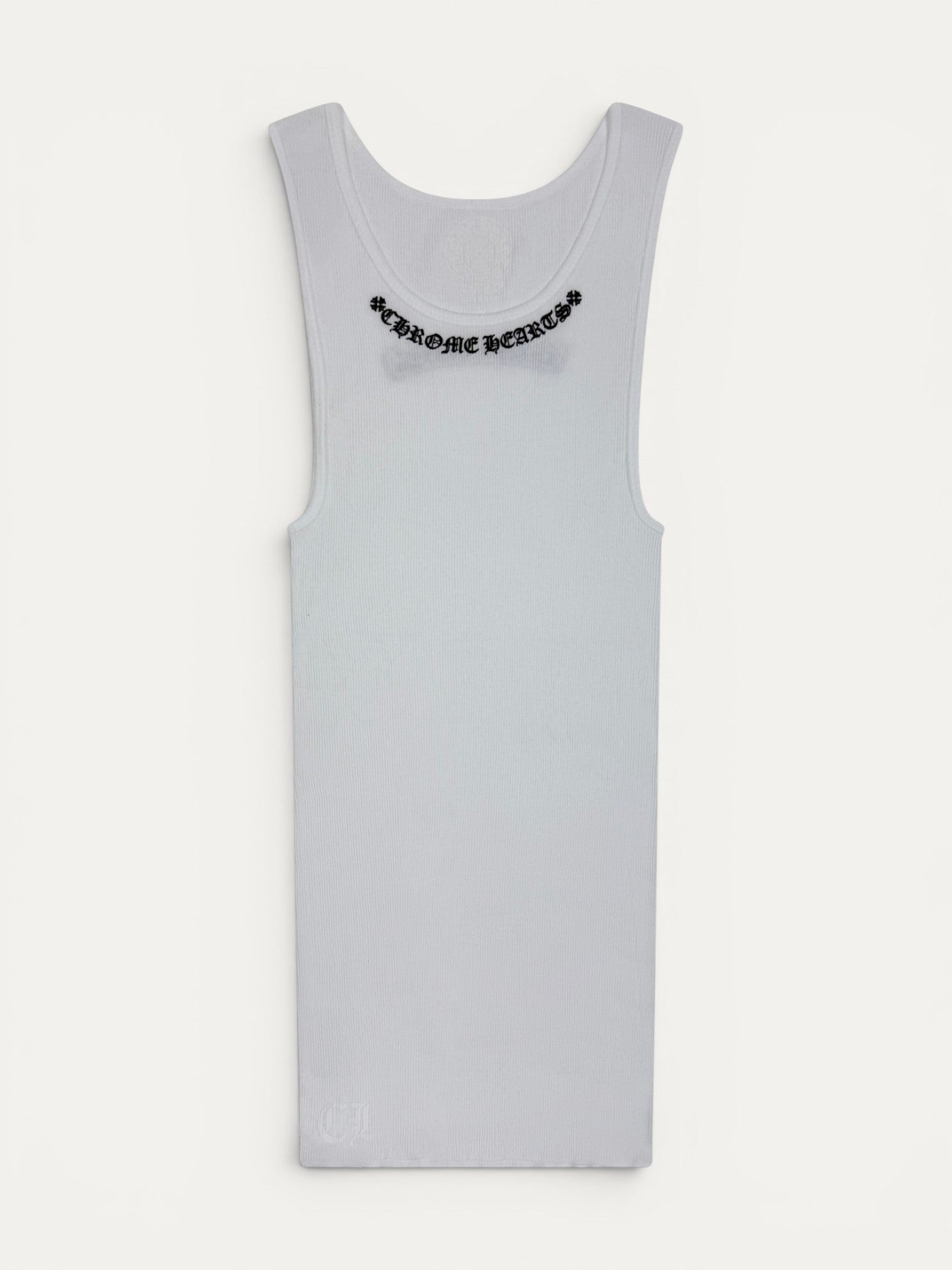 Chrome Hearts White Scroll Logo Tank Top