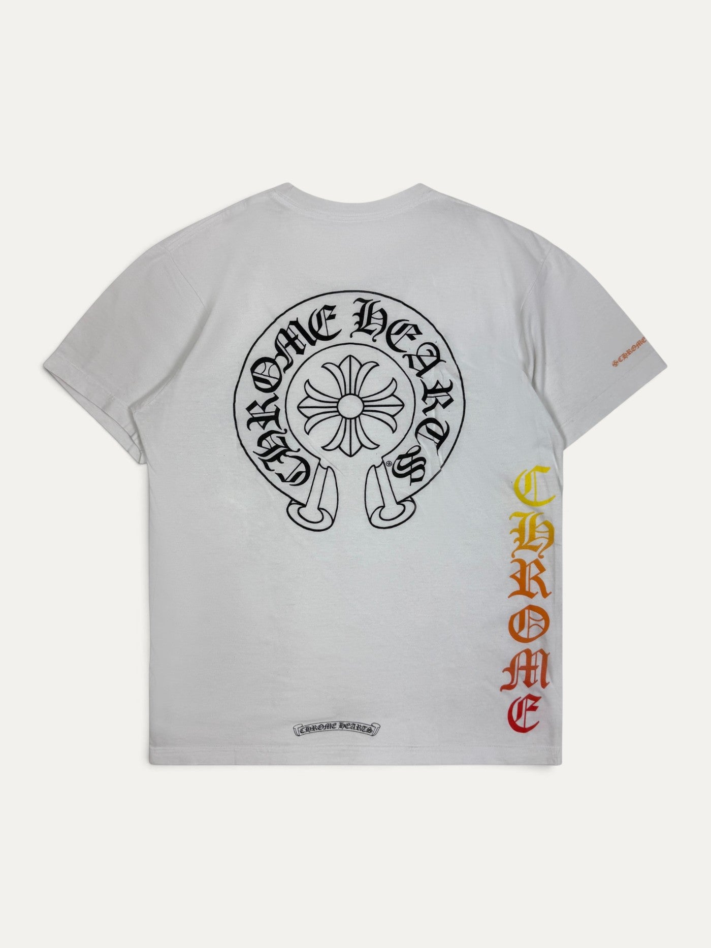 Chrome Hearts White Horseshoe Gradient Logo Tee