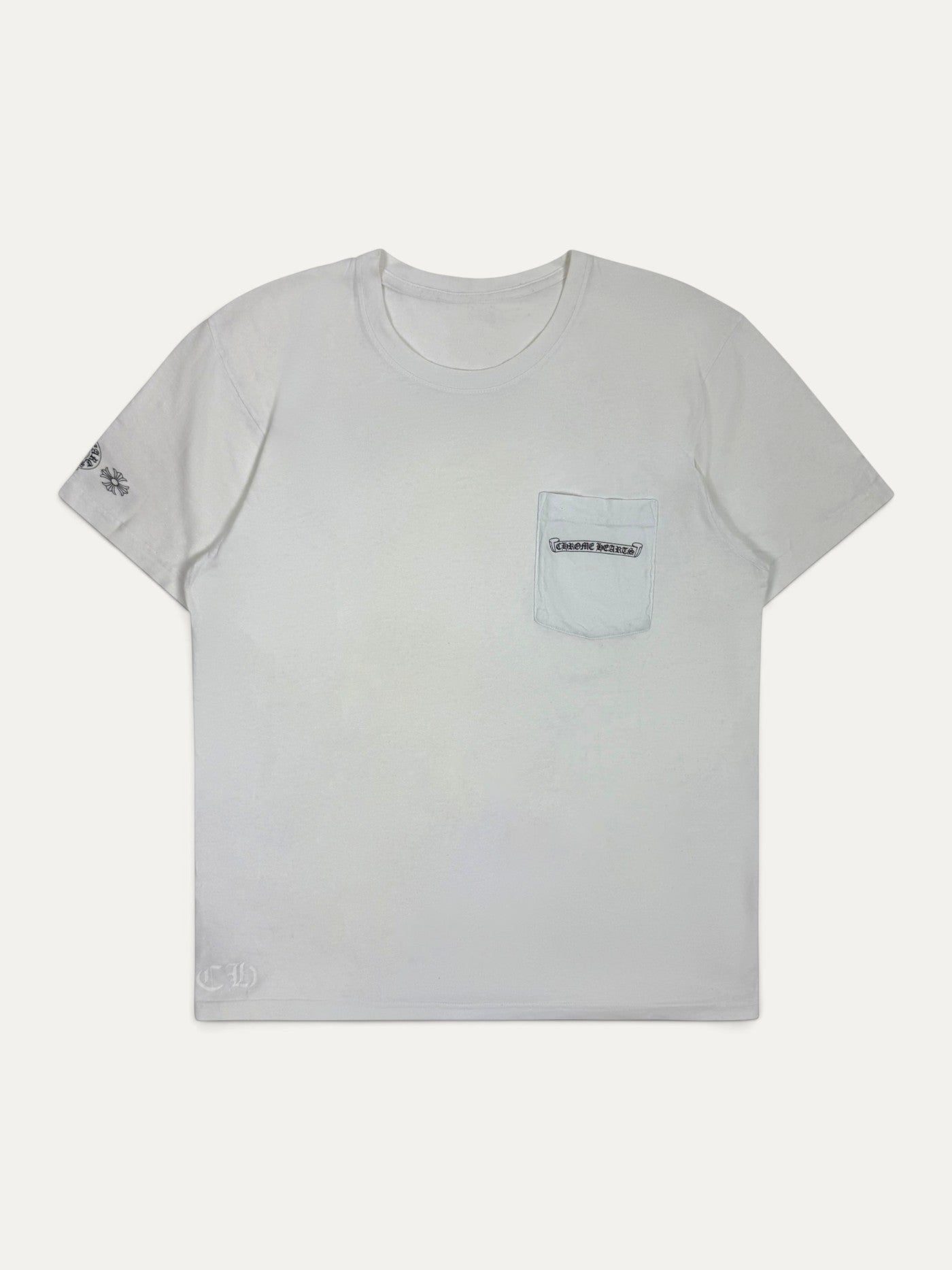 Chrome Hearts Multi Colour Cross Cemetery White Tee