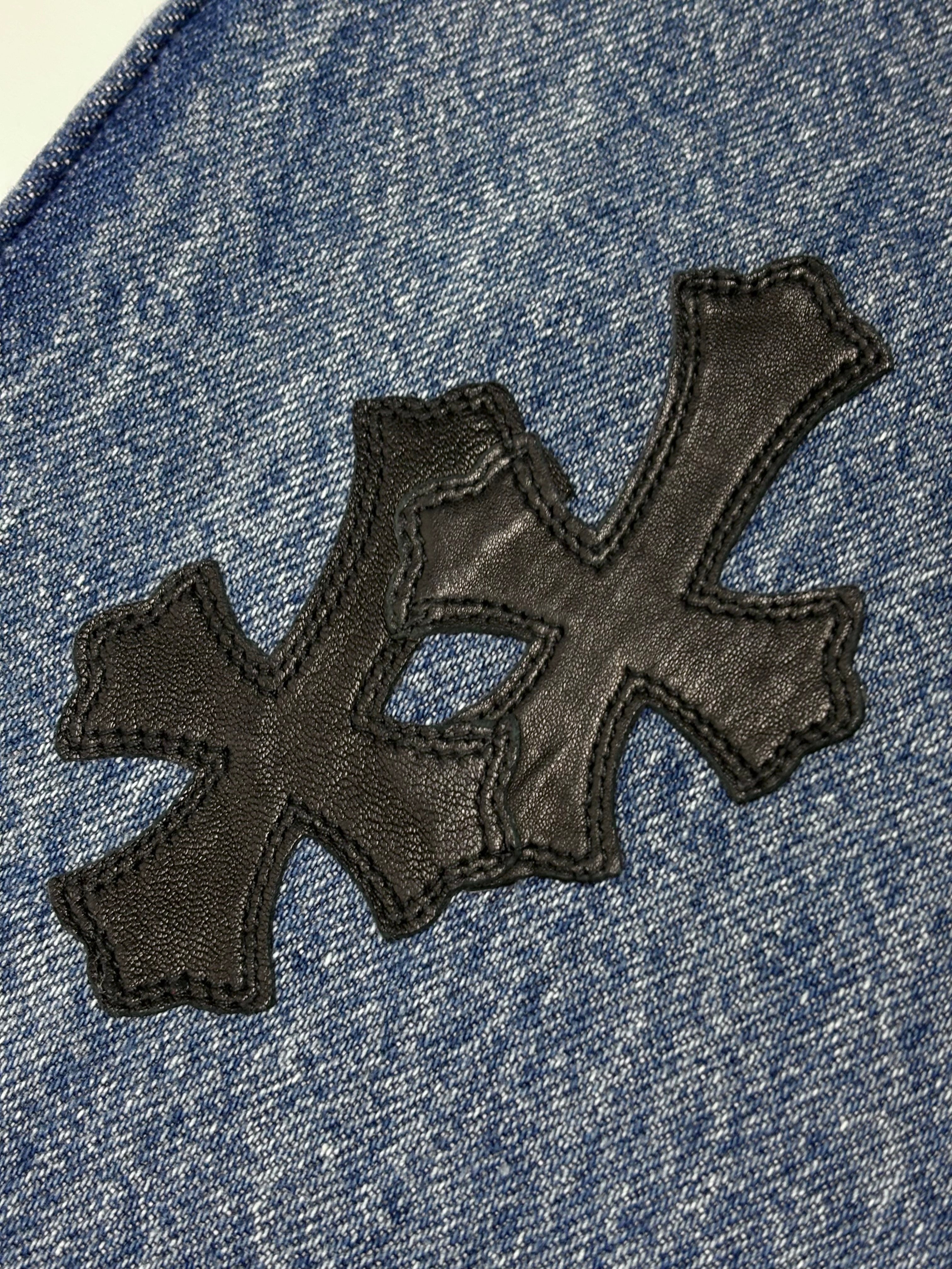 Chrome Hearts Blue 517 Cross Patch Levi's Denim Jeans