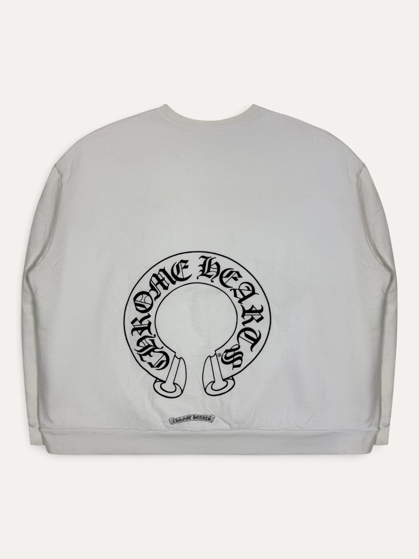 Chrome Hearts Horseshoe Logo Floral White Crewneck