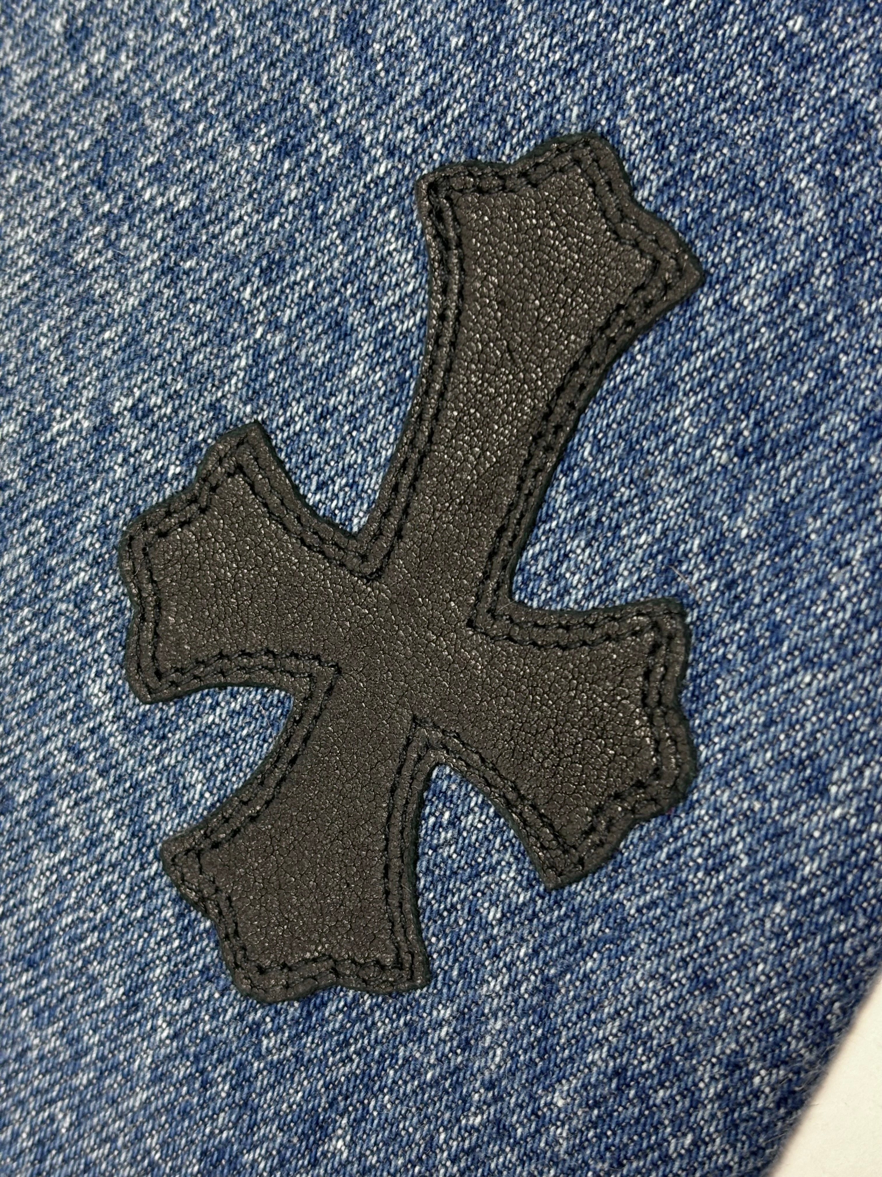 Chrome Hearts Blue 517 Cross Patch Levi's Denim Jeans