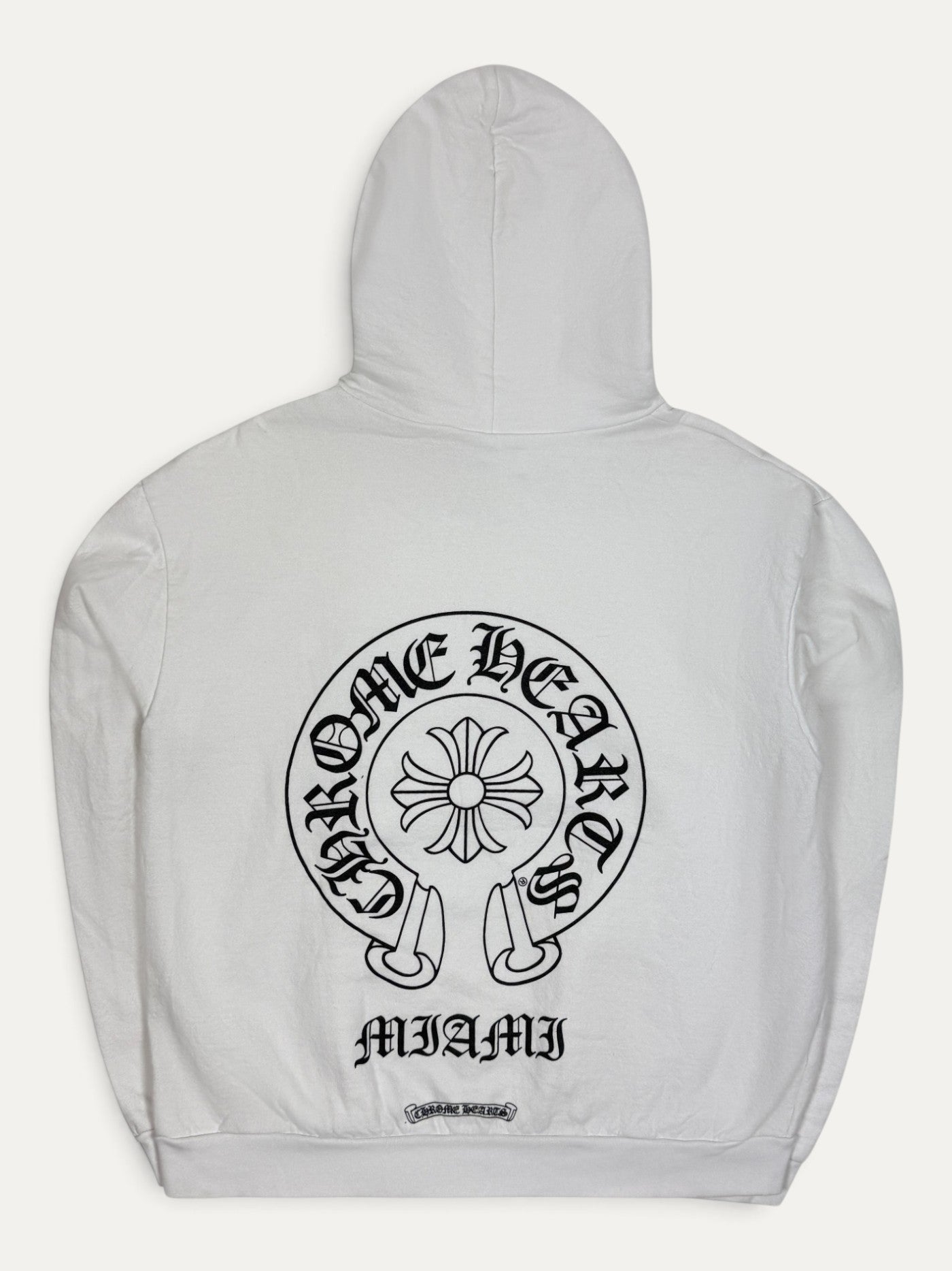 Chrome Hearts Miami Horseshoe Logo White Hoodie