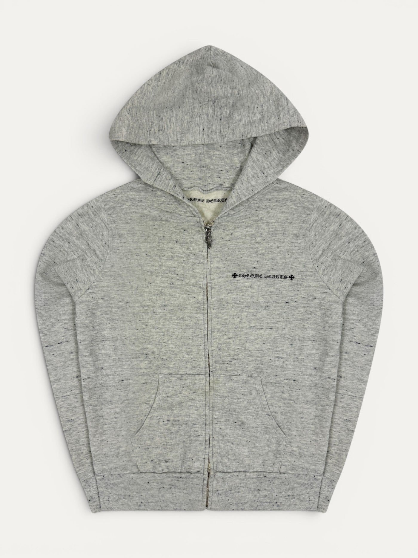 Chrome Hearts Grey Vine Dagger Zip Hoodie