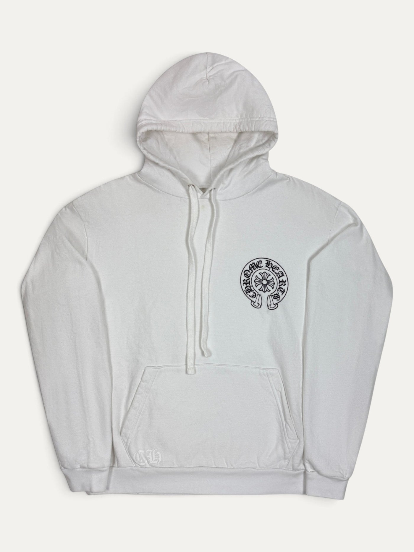 Chrome Hearts Miami Horseshoe Logo White Hoodie