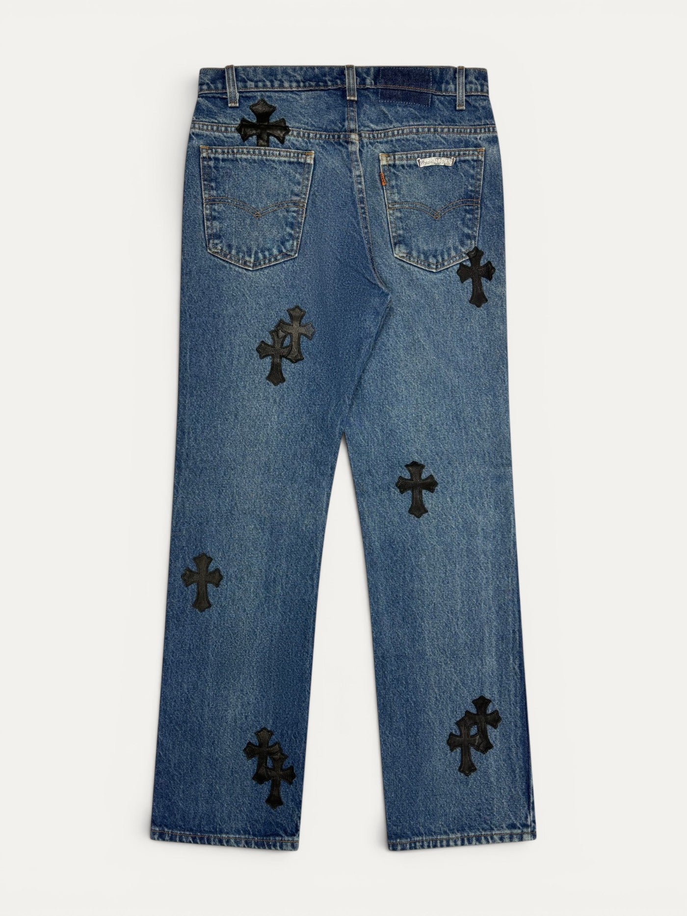 Chrome Hearts Blue 517 Cross Patch Levi's Denim Jeans