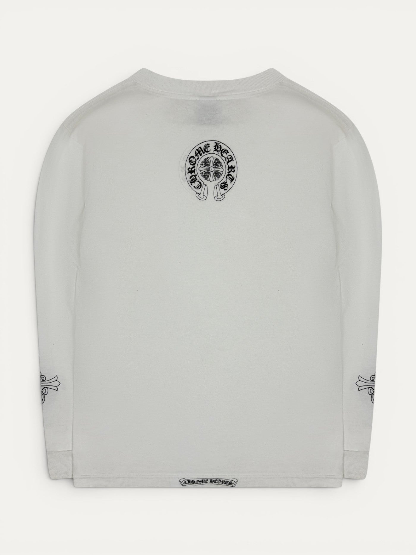 Chrome Hearts Vintage Floral Dagger White Longsleeve