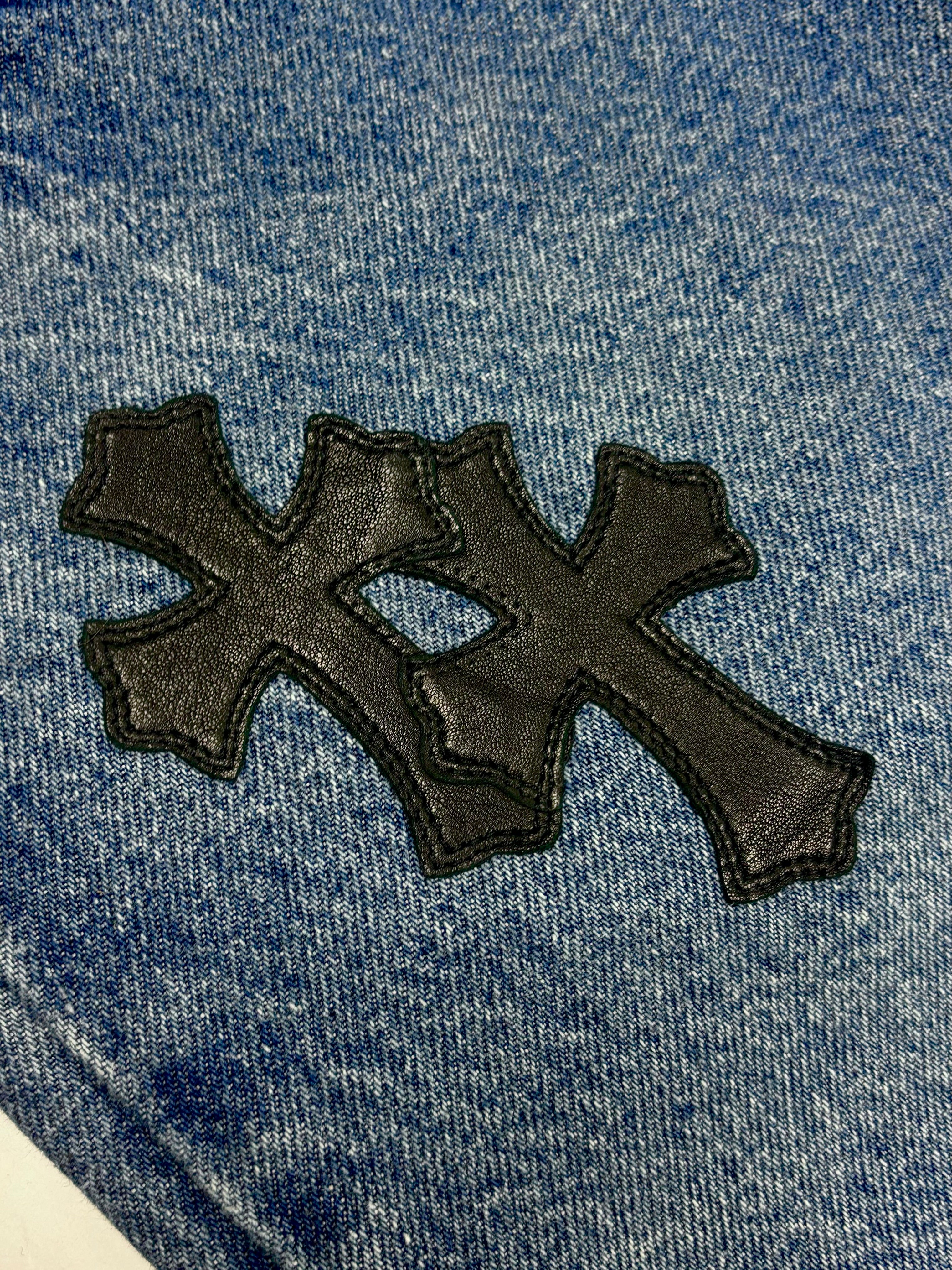 Chrome Hearts Blue 517 Cross Patch Levi's Denim Jeans