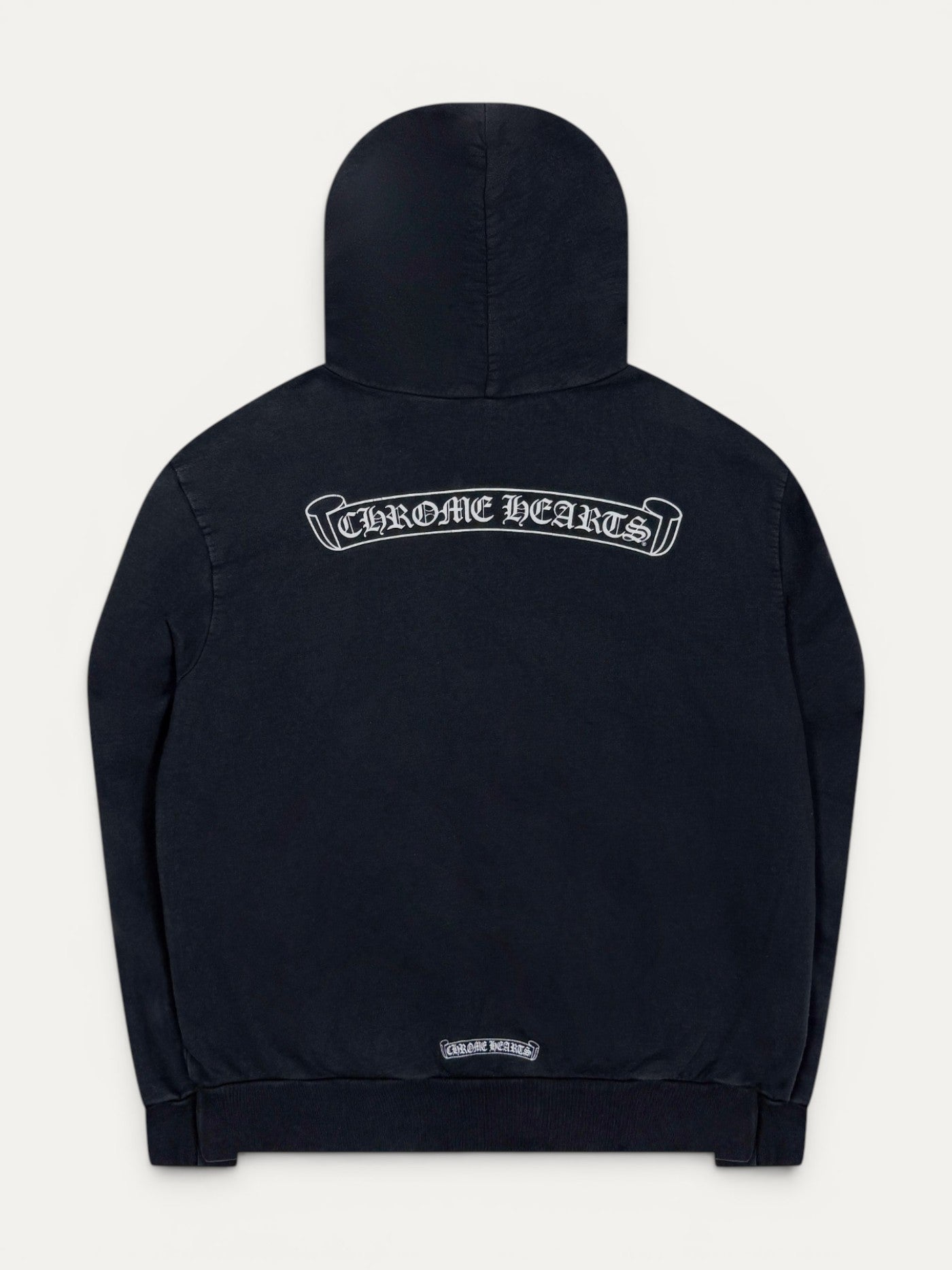 Chrome Hearts Black Scroll Logo Hoodie
