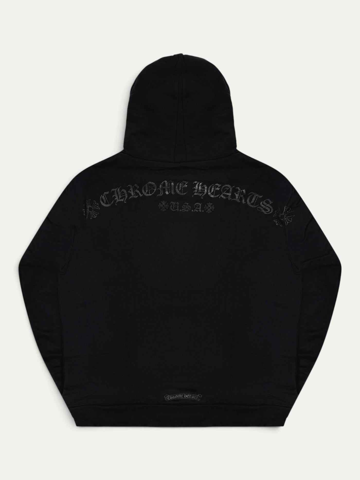 Chrome Hearts Horseshoe Floral Black Hoodie