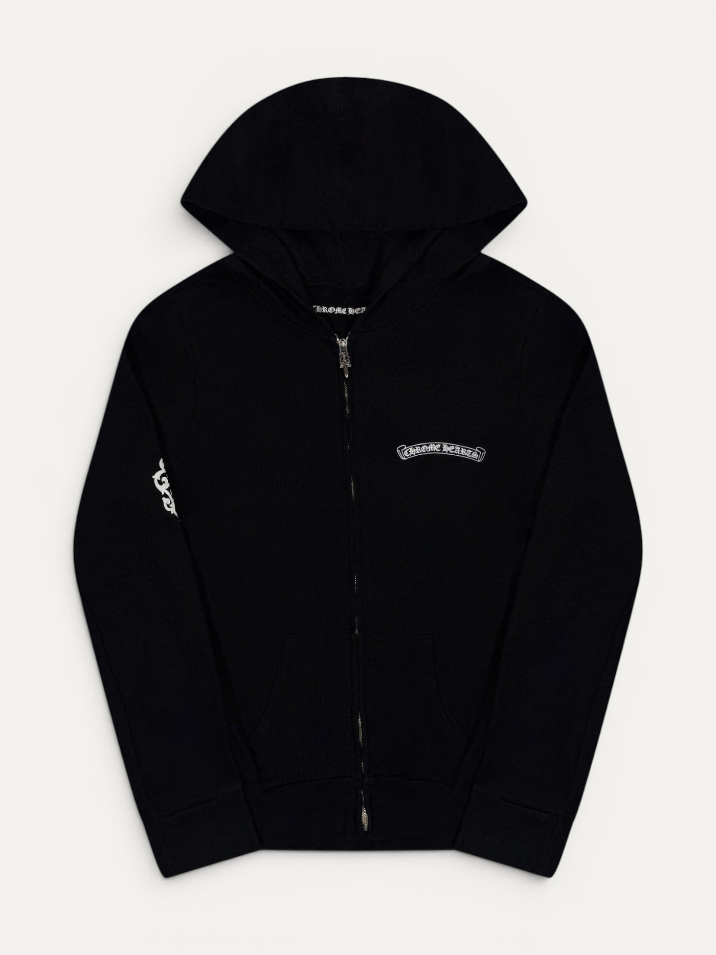 Chrome Hearts Matty Boy Defiance Attitude Black Zip Hoodie