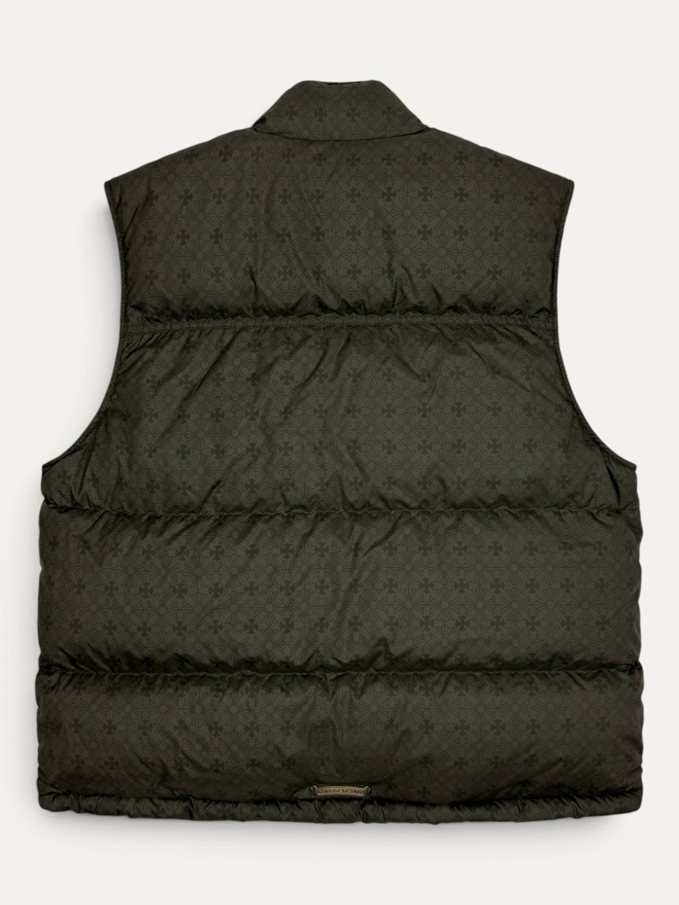 Chrome Hearts Black Monogram Cross Pattern Puffer Down Vest